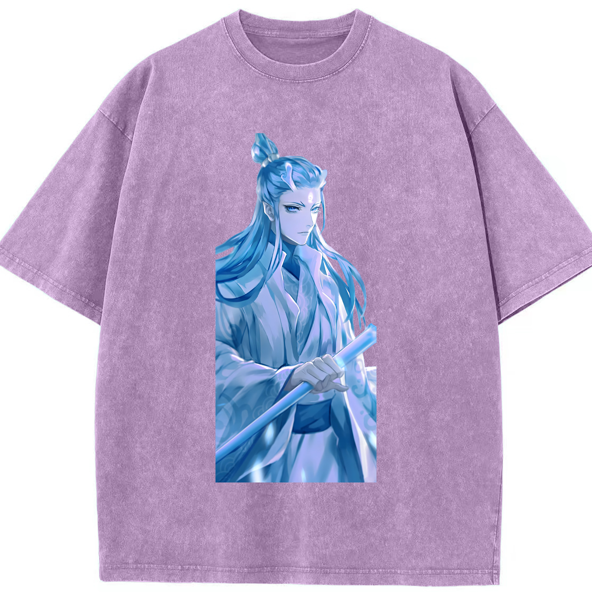（画像用） Ne Zha 2 ナタ 魔童の大暴れ 綿100% ヴィンテージ風 半袖Tシャツ（フロントプリント）