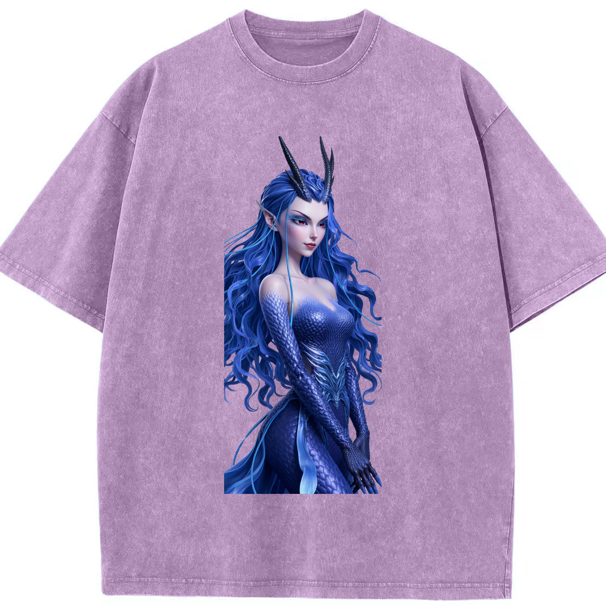 （画像用） Ne Zha 2 ナタ 魔童の大暴れ 綿100% ヴィンテージ風 半袖Tシャツ（フロントプリント）