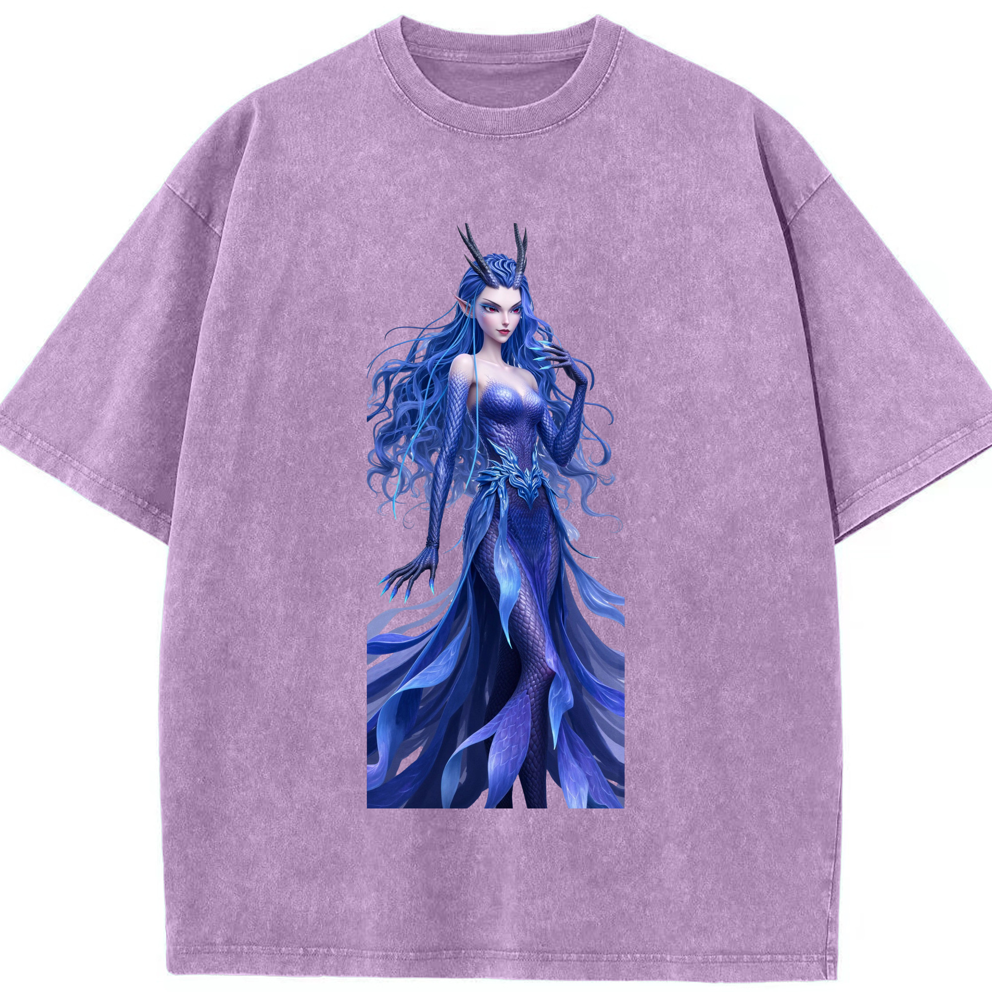 （画像用） Ne Zha 2 ナタ 魔童の大暴れ 綿100% ヴィンテージ風 半袖Tシャツ（フロントプリント）