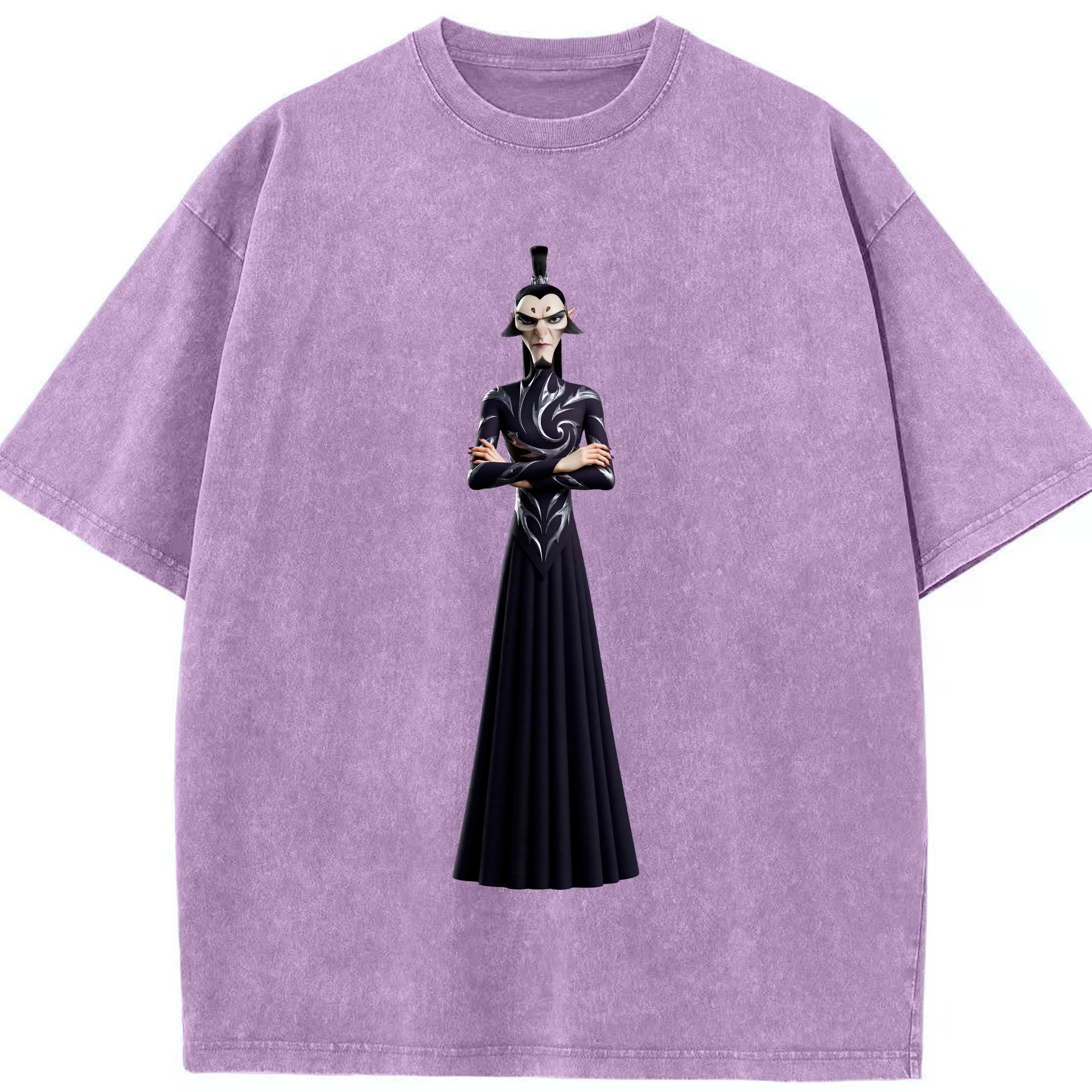 （画像用） Ne Zha 2 ナタ 魔童の大暴れ 綿100% ヴィンテージ風 半袖Tシャツ（フロントプリント）