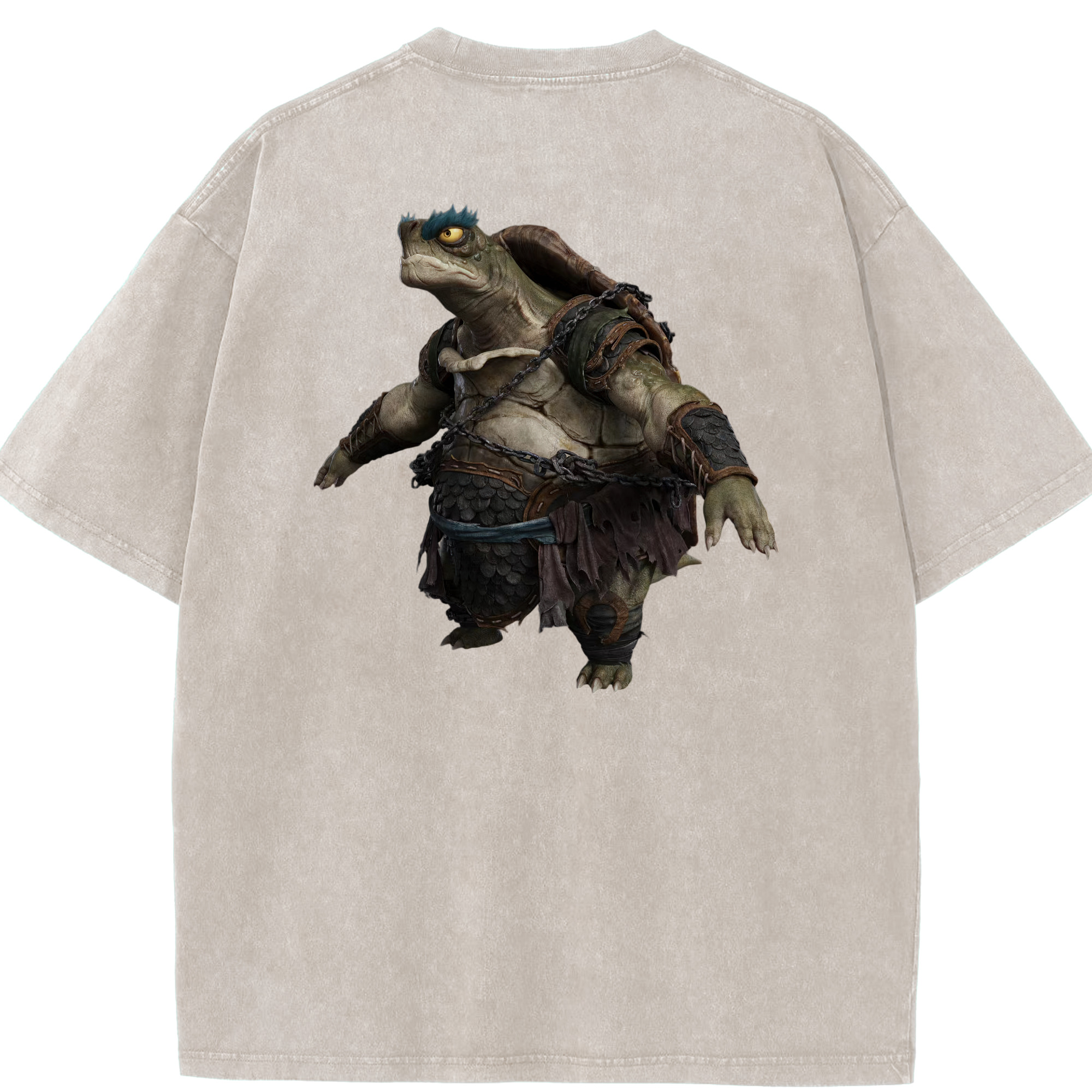 （画像用） Ne Zha 2 ナタ 魔童の大暴れ 綿100% ヴィンテージ風 半袖Tシャツ（背面プリント）