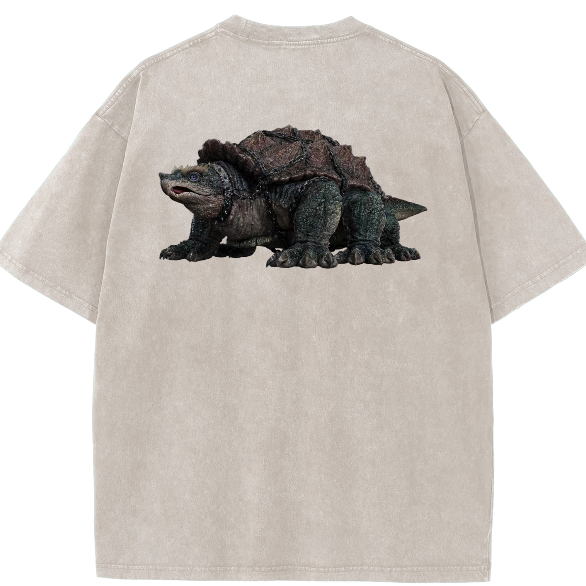 （画像用） Ne Zha 2 ナタ 魔童の大暴れ 綿100% ヴィンテージ風 半袖Tシャツ（背面プリント）
