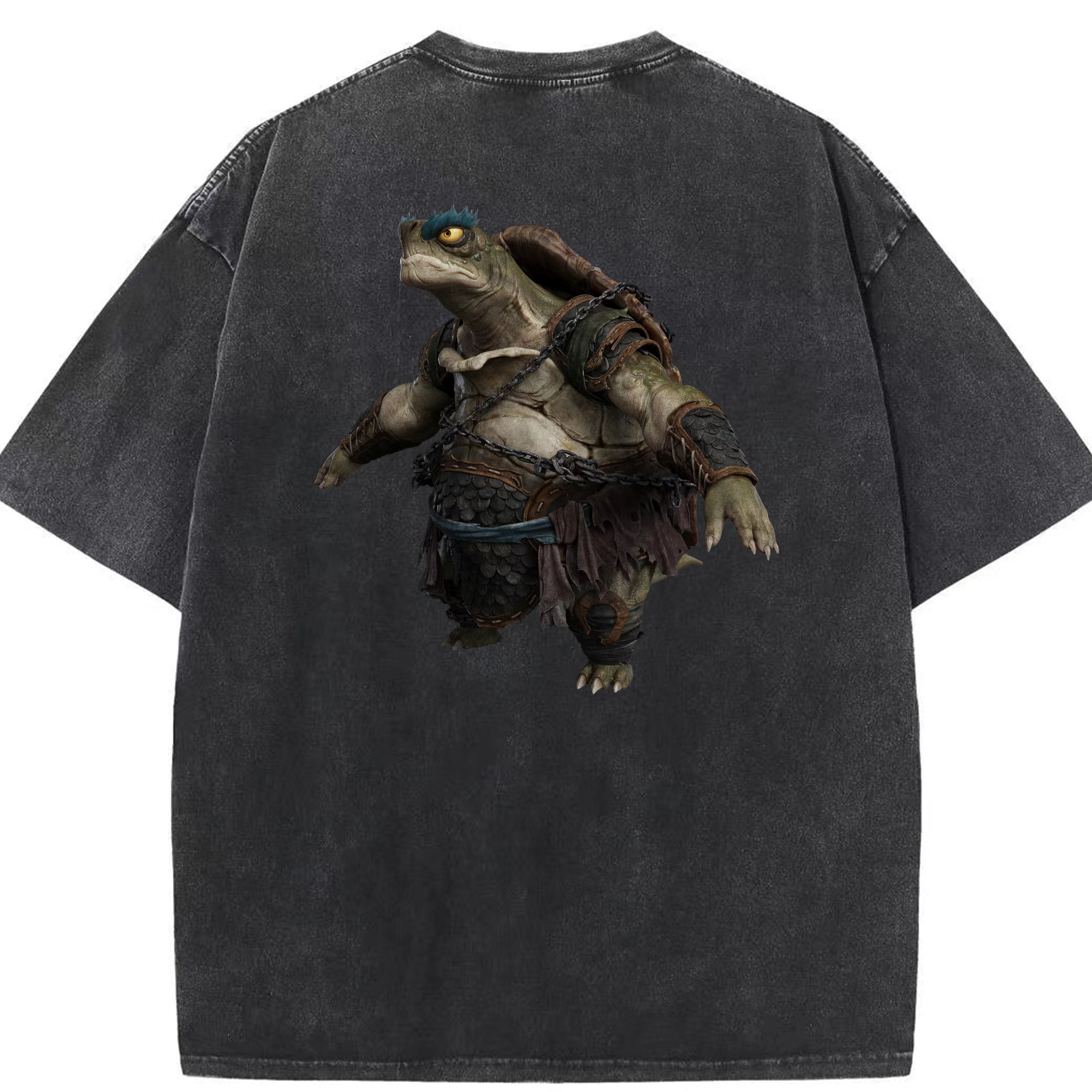 （画像用） Ne Zha 2 ナタ 魔童の大暴れ 綿100% ヴィンテージ風 半袖Tシャツ（背面プリント）