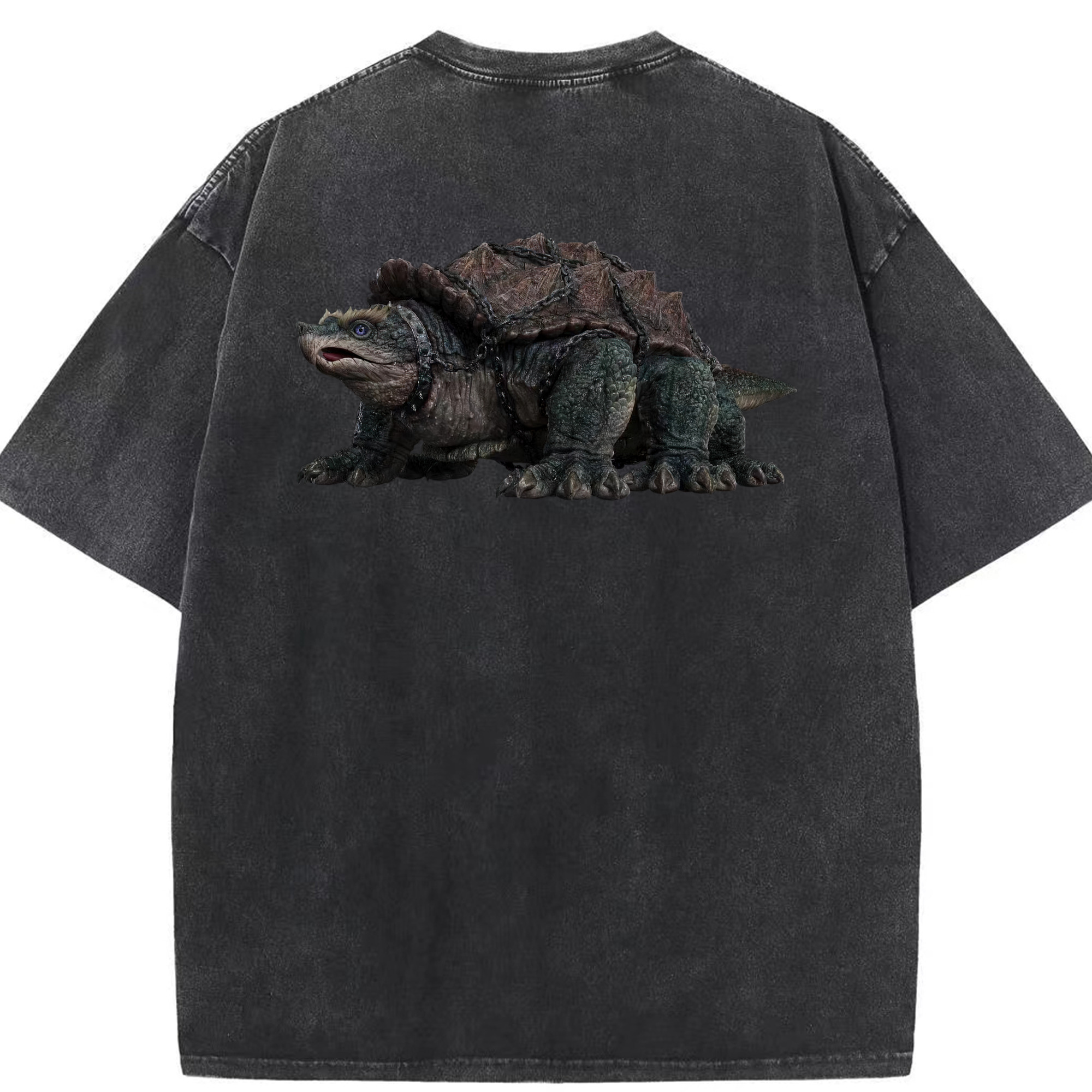 （画像用） Ne Zha 2 ナタ 魔童の大暴れ 綿100% ヴィンテージ風 半袖Tシャツ（背面プリント）