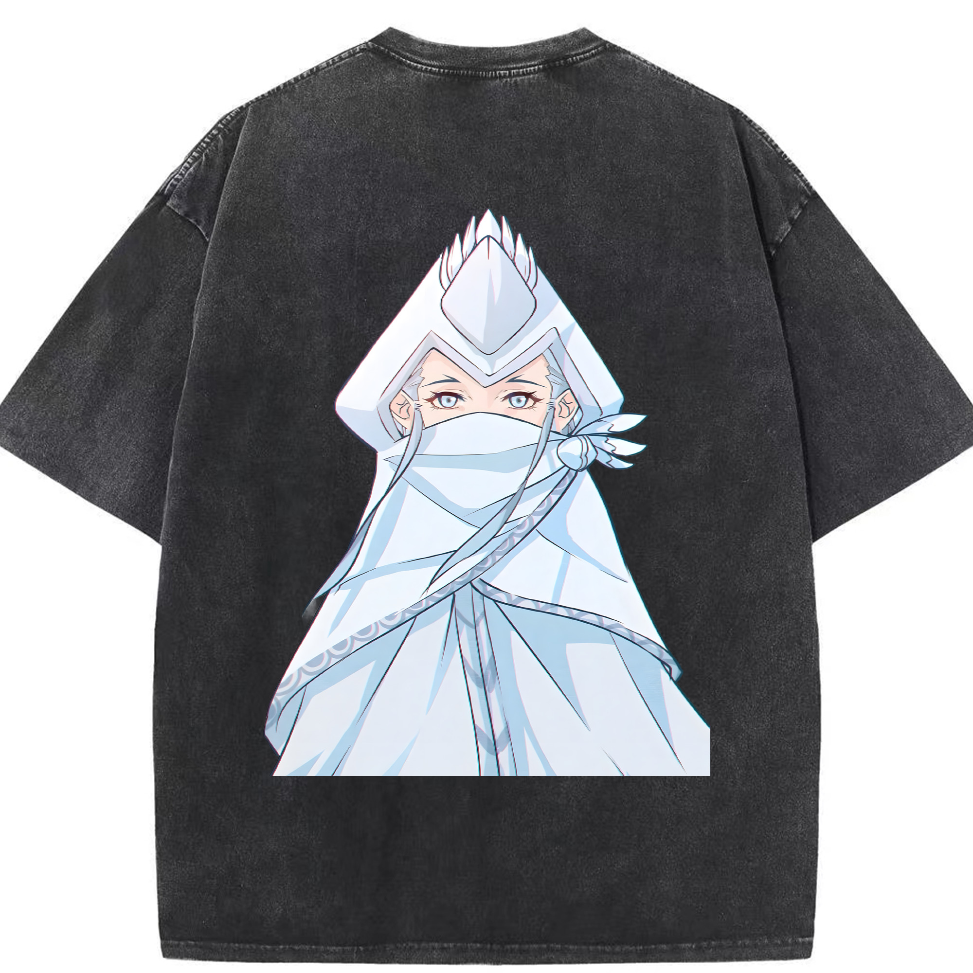 （画像用） Ne Zha 2 ナタ 魔童の大暴れ 綿100% ヴィンテージ風 半袖Tシャツ（背面プリント）