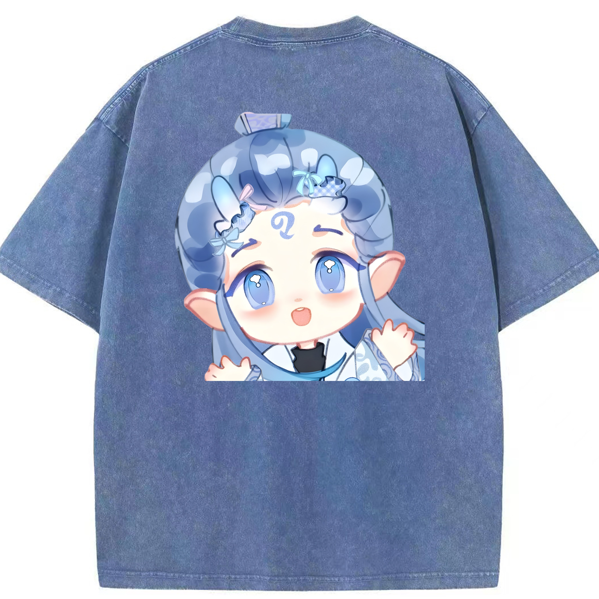 （画像用） Ne Zha 2 ナタ 魔童の大暴れ 綿100% ヴィンテージ風 半袖Tシャツ（背面プリント）