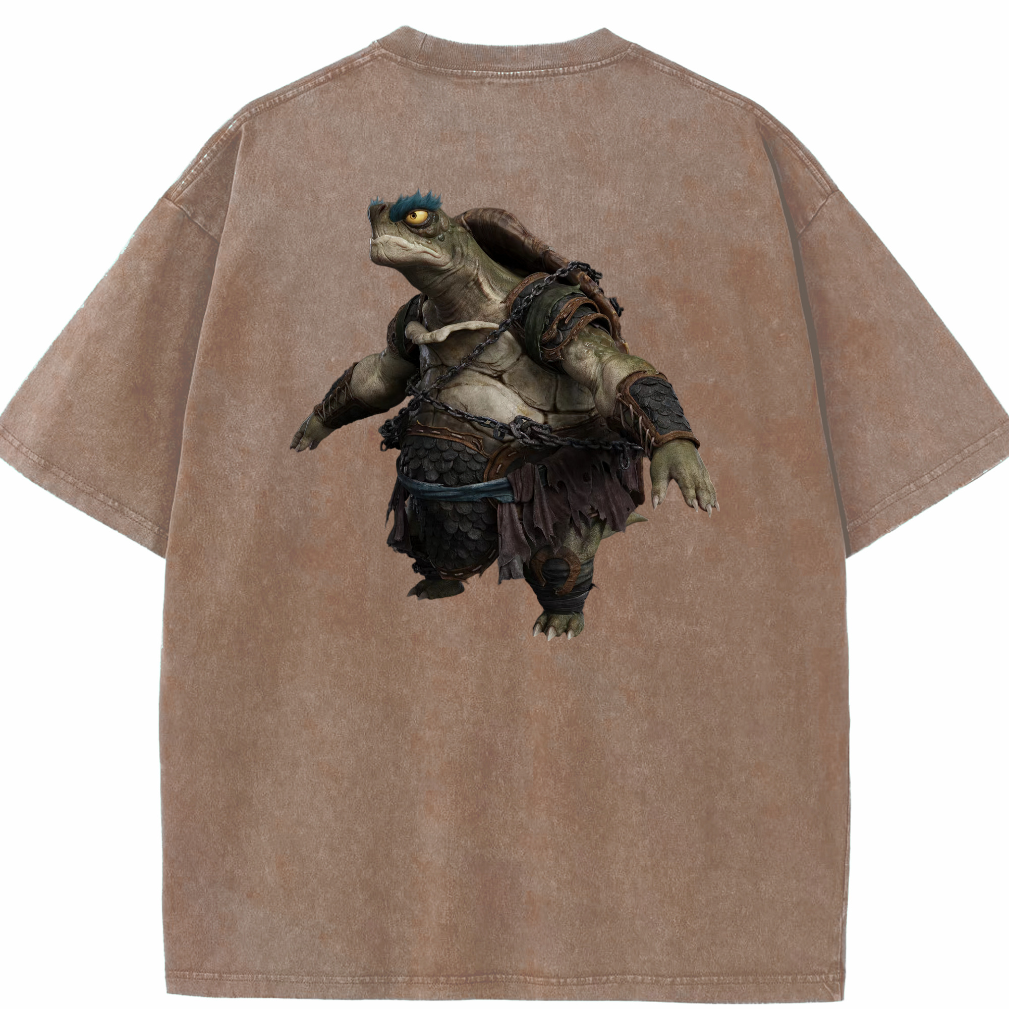 （画像用） Ne Zha 2 ナタ 魔童の大暴れ 綿100% ヴィンテージ風 半袖Tシャツ（背面プリント）