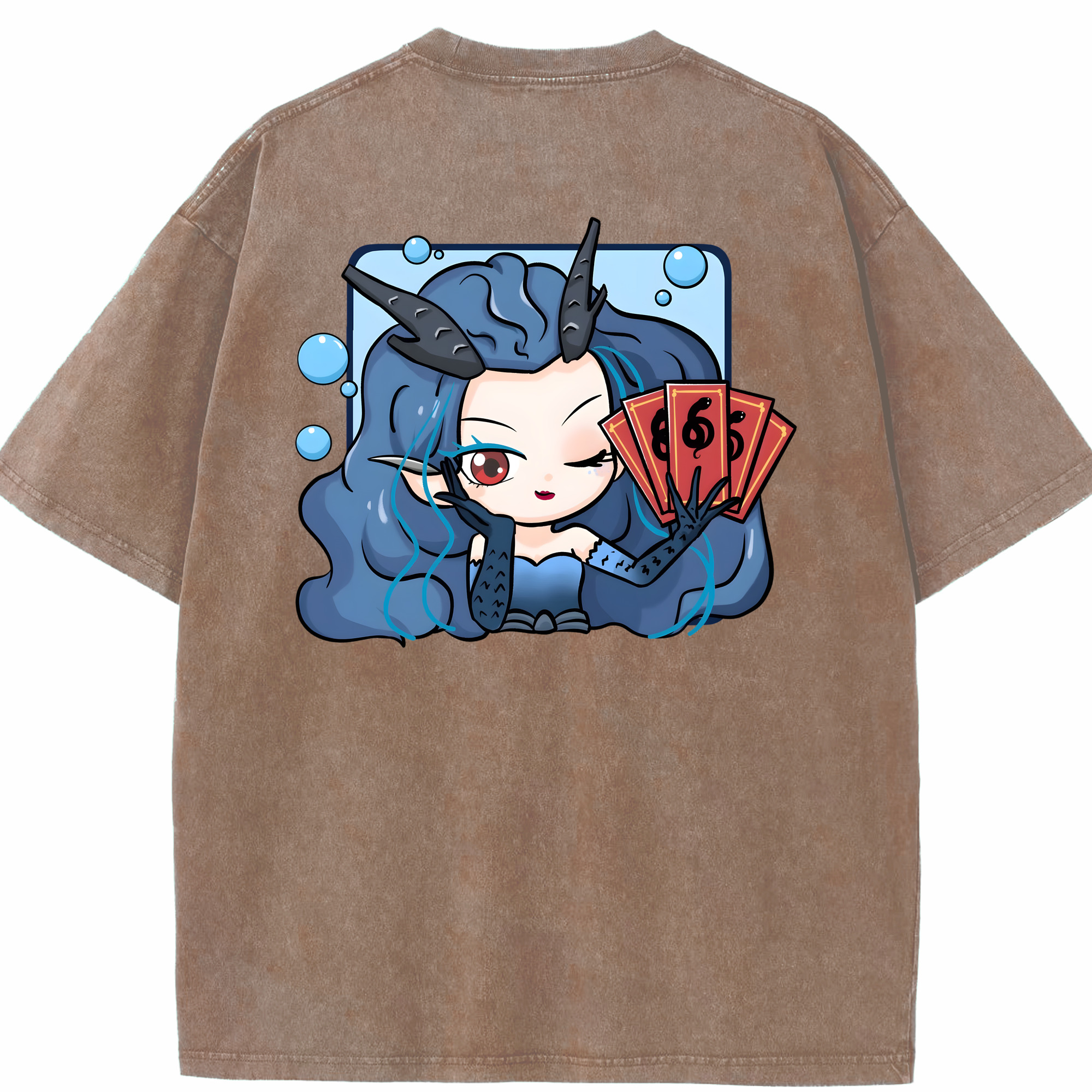（画像用） Ne Zha 2 ナタ 魔童の大暴れ 綿100% ヴィンテージ風 半袖Tシャツ（背面プリント）