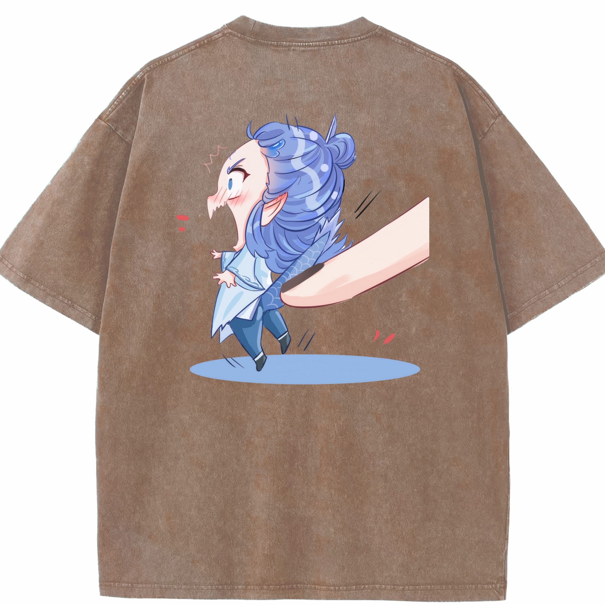 （画像用） Ne Zha 2 ナタ 魔童の大暴れ 綿100% ヴィンテージ風 半袖Tシャツ（背面プリント）