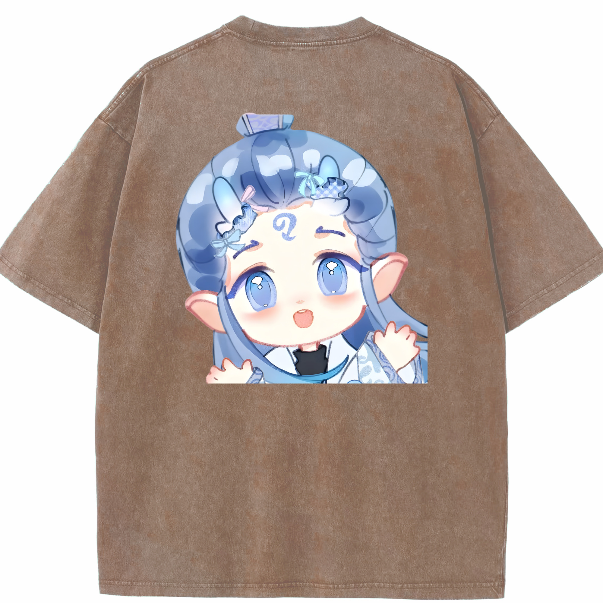 （画像用） Ne Zha 2 ナタ 魔童の大暴れ 綿100% ヴィンテージ風 半袖Tシャツ（背面プリント）