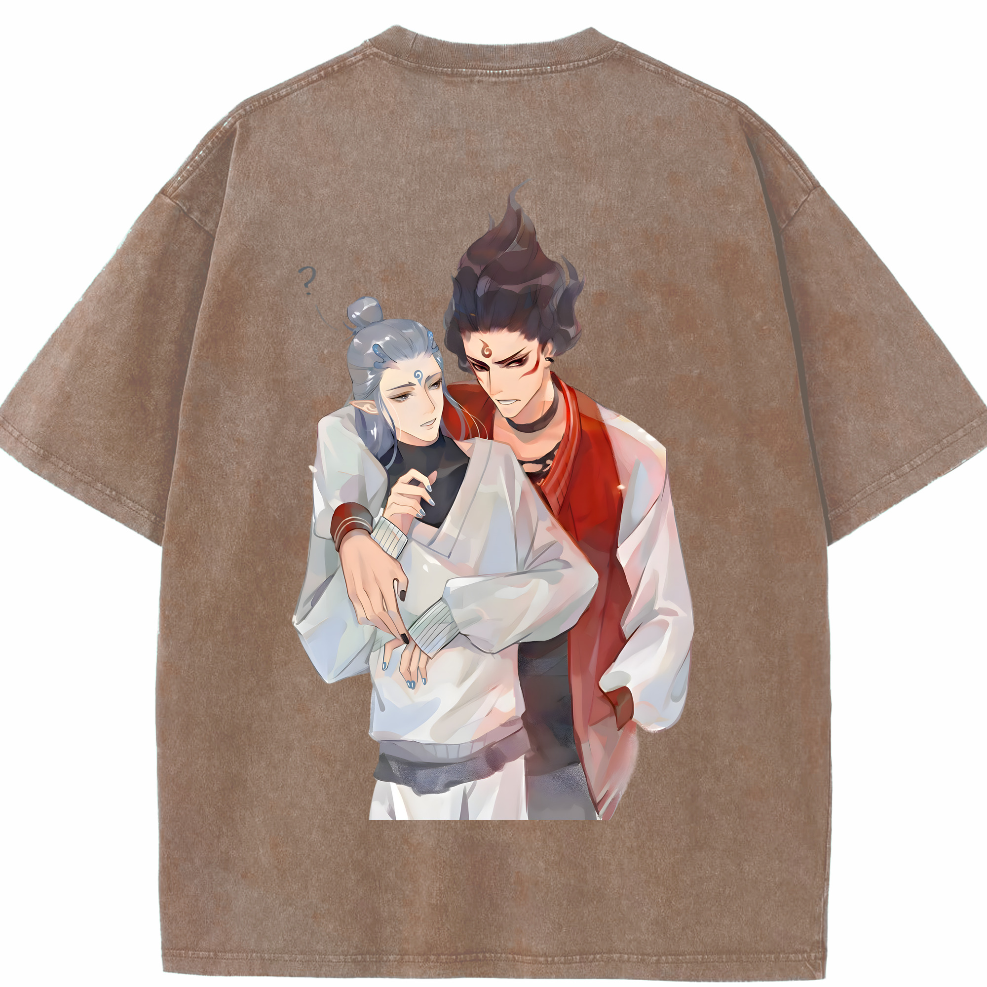 （画像用） Ne Zha 2 ナタ 魔童の大暴れ 綿100% ヴィンテージ風 半袖Tシャツ（背面プリント）