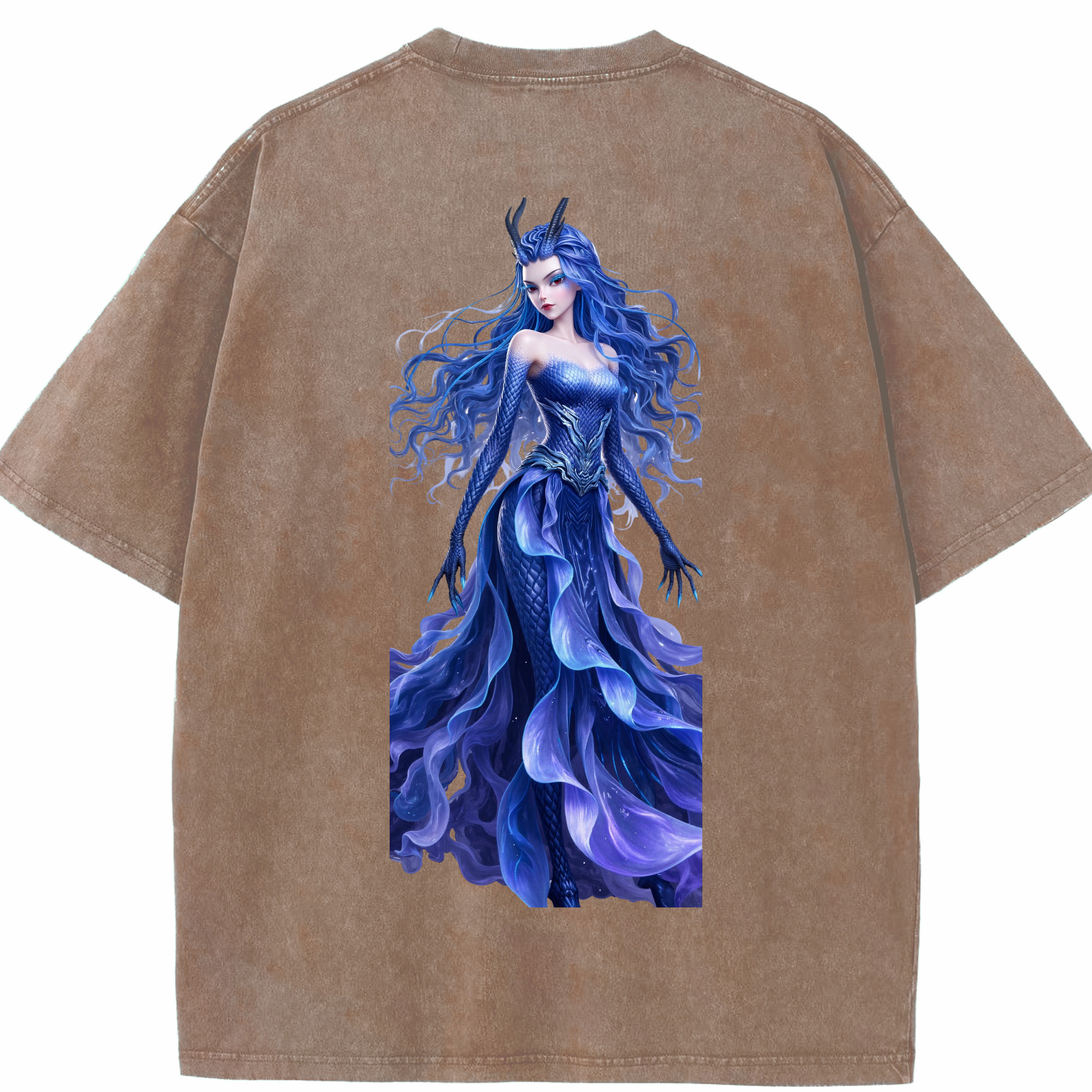 （画像用） Ne Zha 2 ナタ 魔童の大暴れ 綿100% ヴィンテージ風 半袖Tシャツ（背面プリント）