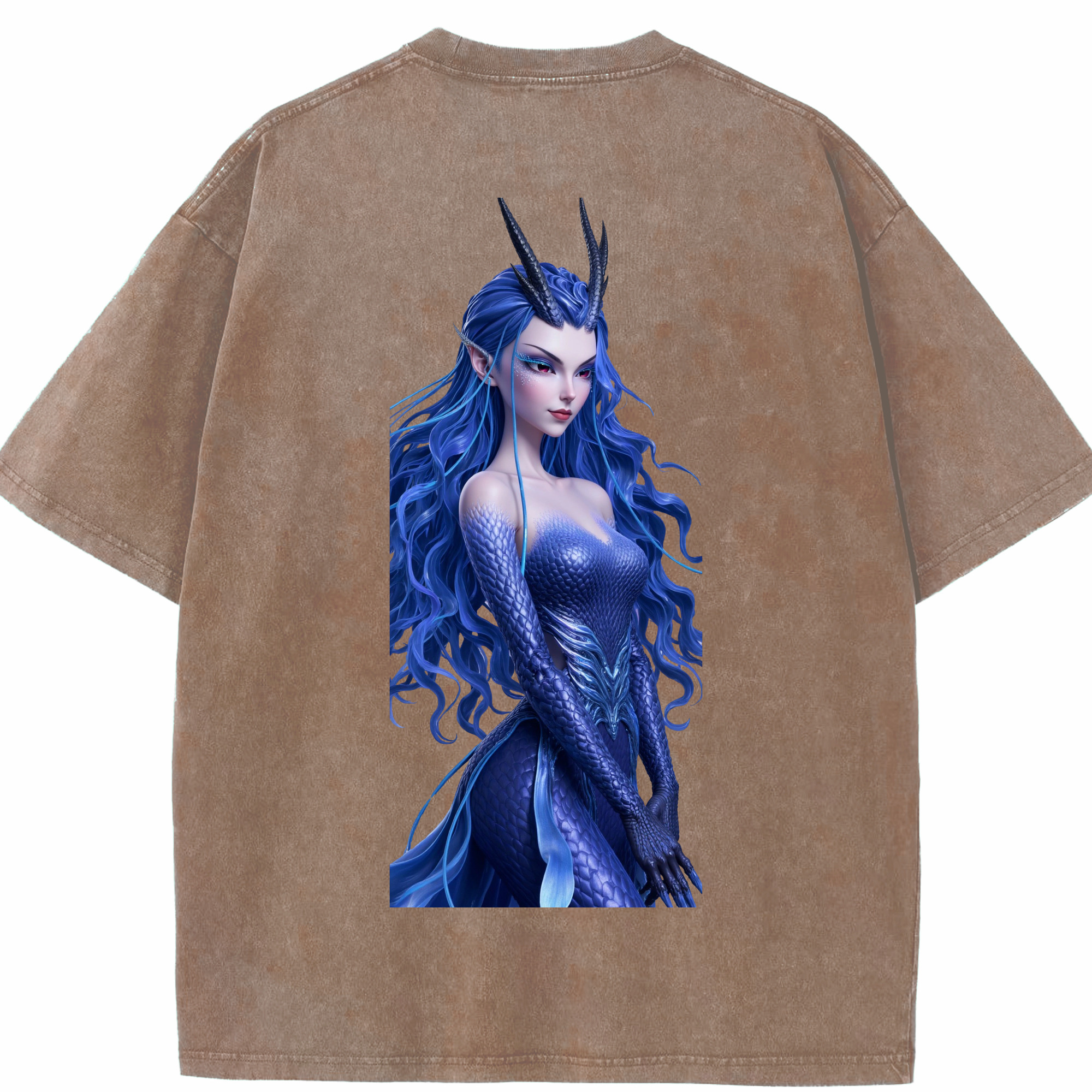 （画像用） Ne Zha 2 ナタ 魔童の大暴れ 綿100% ヴィンテージ風 半袖Tシャツ（背面プリント）
