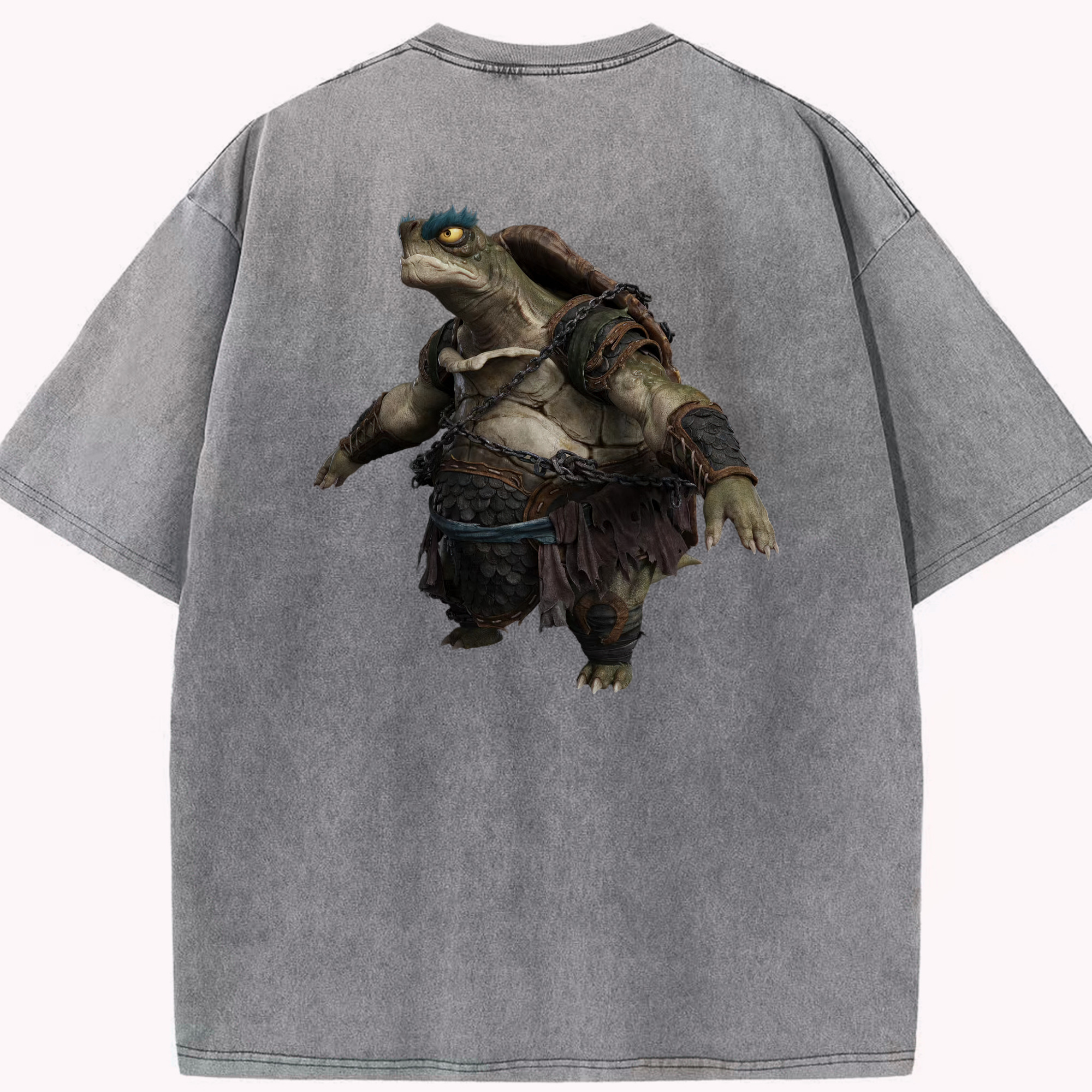 （画像用） Ne Zha 2 ナタ 魔童の大暴れ 綿100% ヴィンテージ風 半袖Tシャツ（背面プリント）