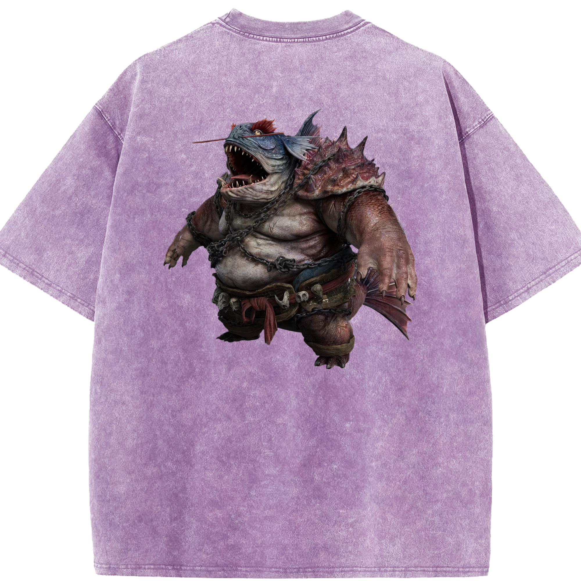 （画像用） Ne Zha 2 ナタ 魔童の大暴れ 綿100% ヴィンテージ風 半袖Tシャツ（背面プリント）