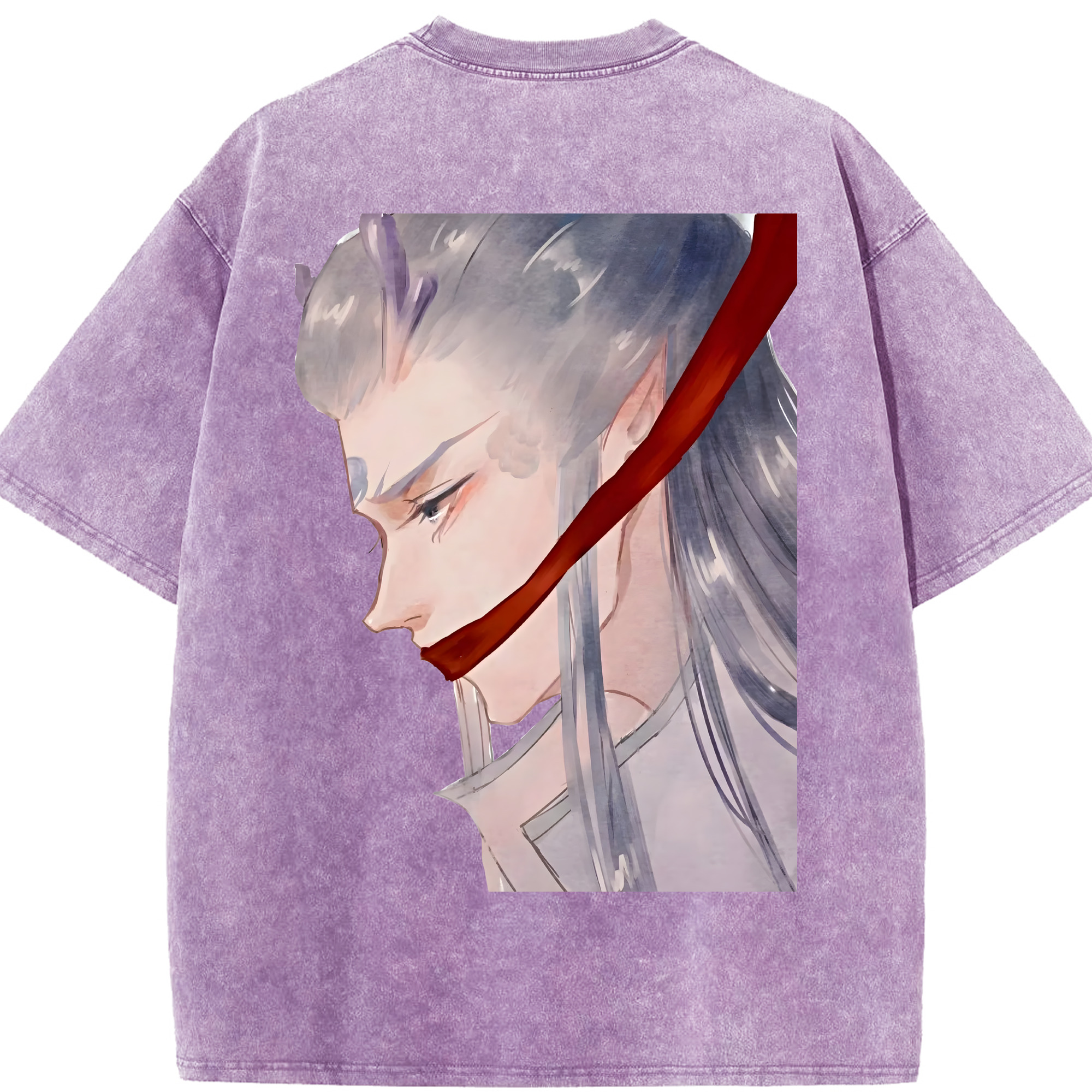 （画像用） Ne Zha 2 ナタ 魔童の大暴れ 綿100% ヴィンテージ風 半袖Tシャツ（背面プリント）