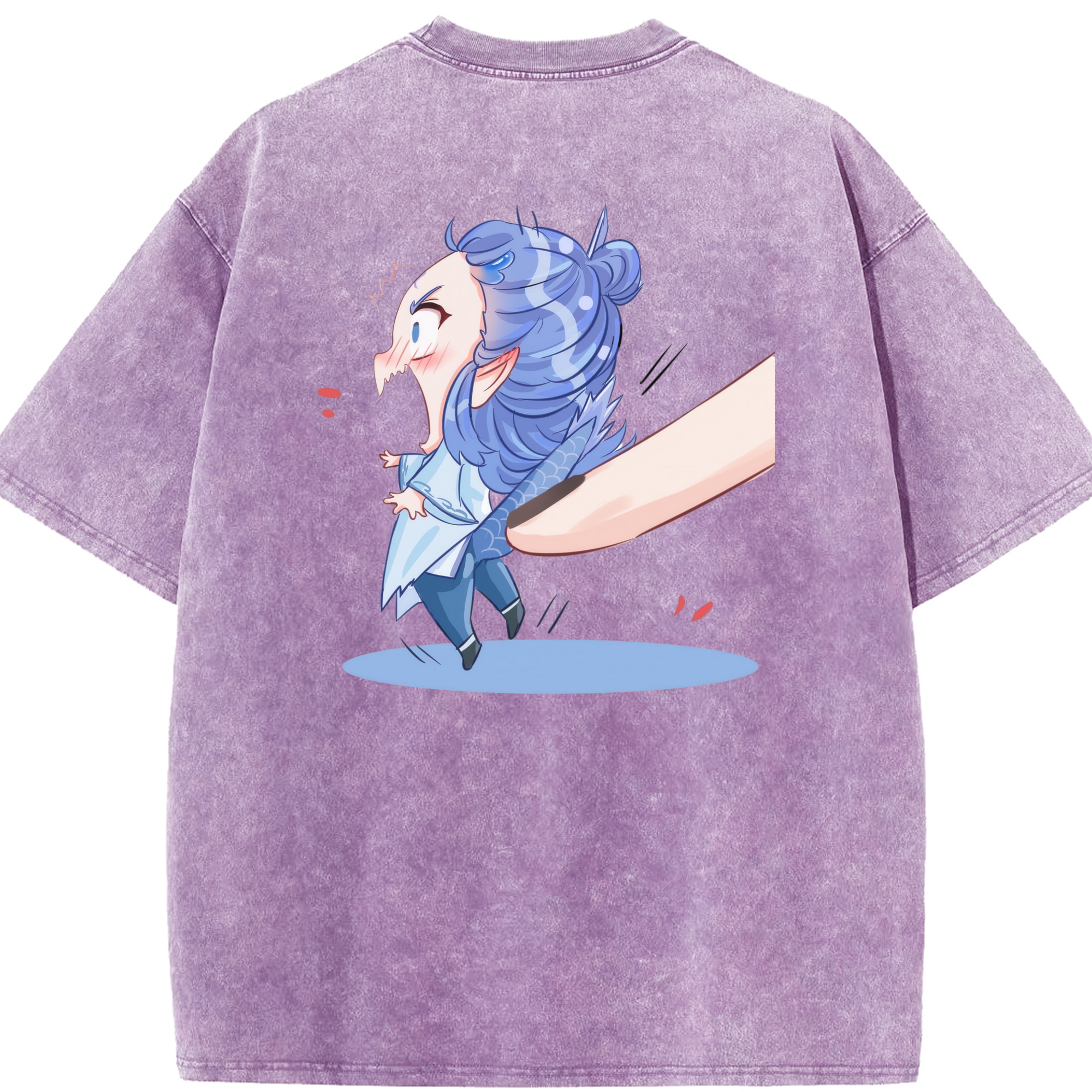 （画像用） Ne Zha 2 ナタ 魔童の大暴れ 綿100% ヴィンテージ風 半袖Tシャツ（背面プリント）