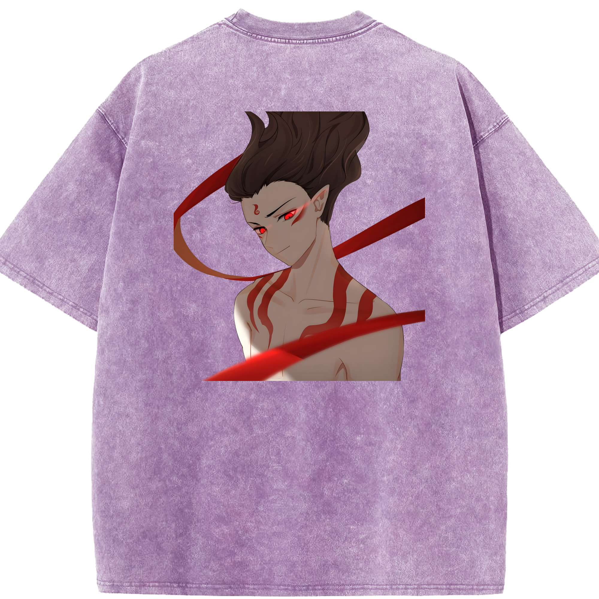 （画像用） Ne Zha 2 ナタ 魔童の大暴れ 綿100% ヴィンテージ風 半袖Tシャツ（背面プリント）