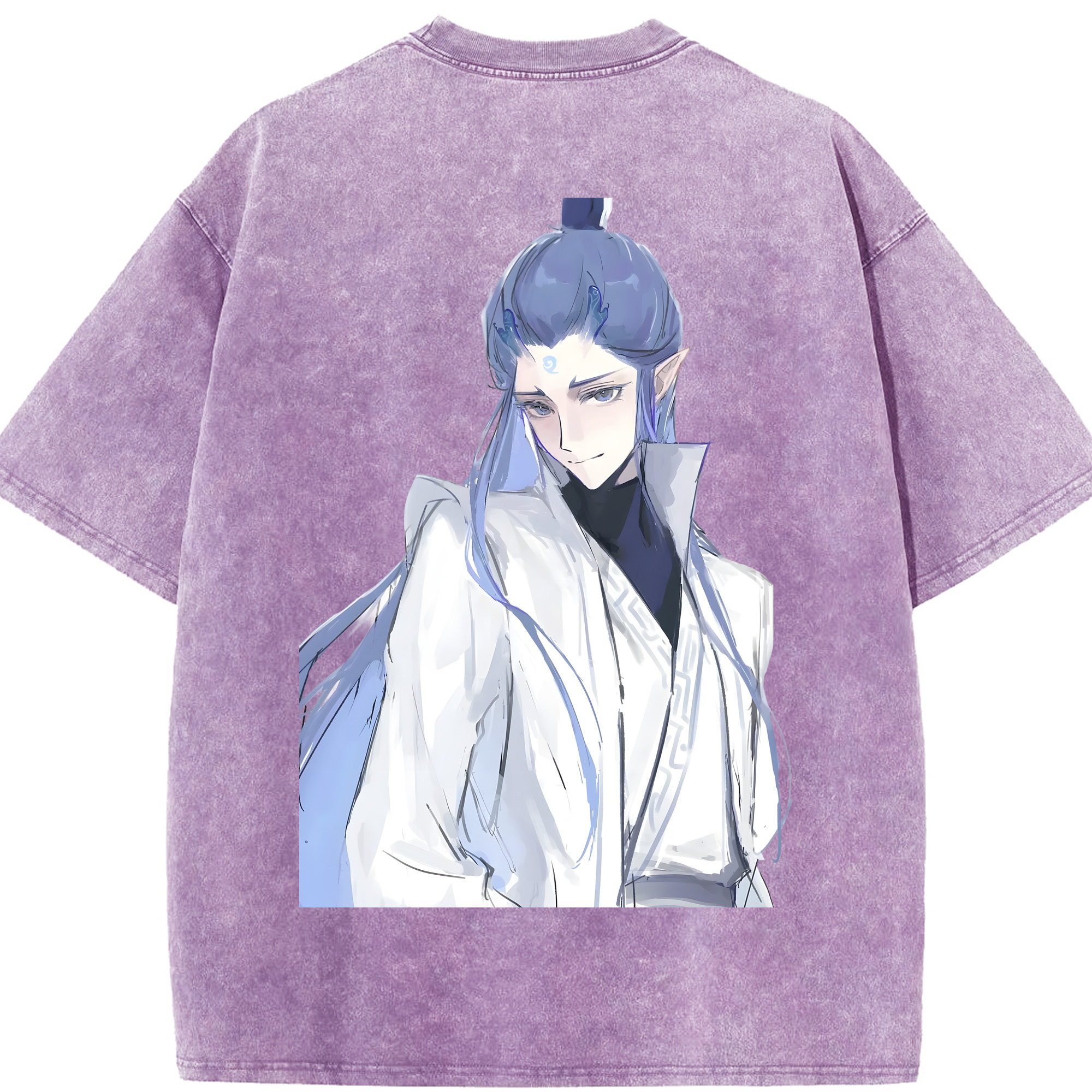（画像用） Ne Zha 2 ナタ 魔童の大暴れ 綿100% ヴィンテージ風 半袖Tシャツ（背面プリント）
