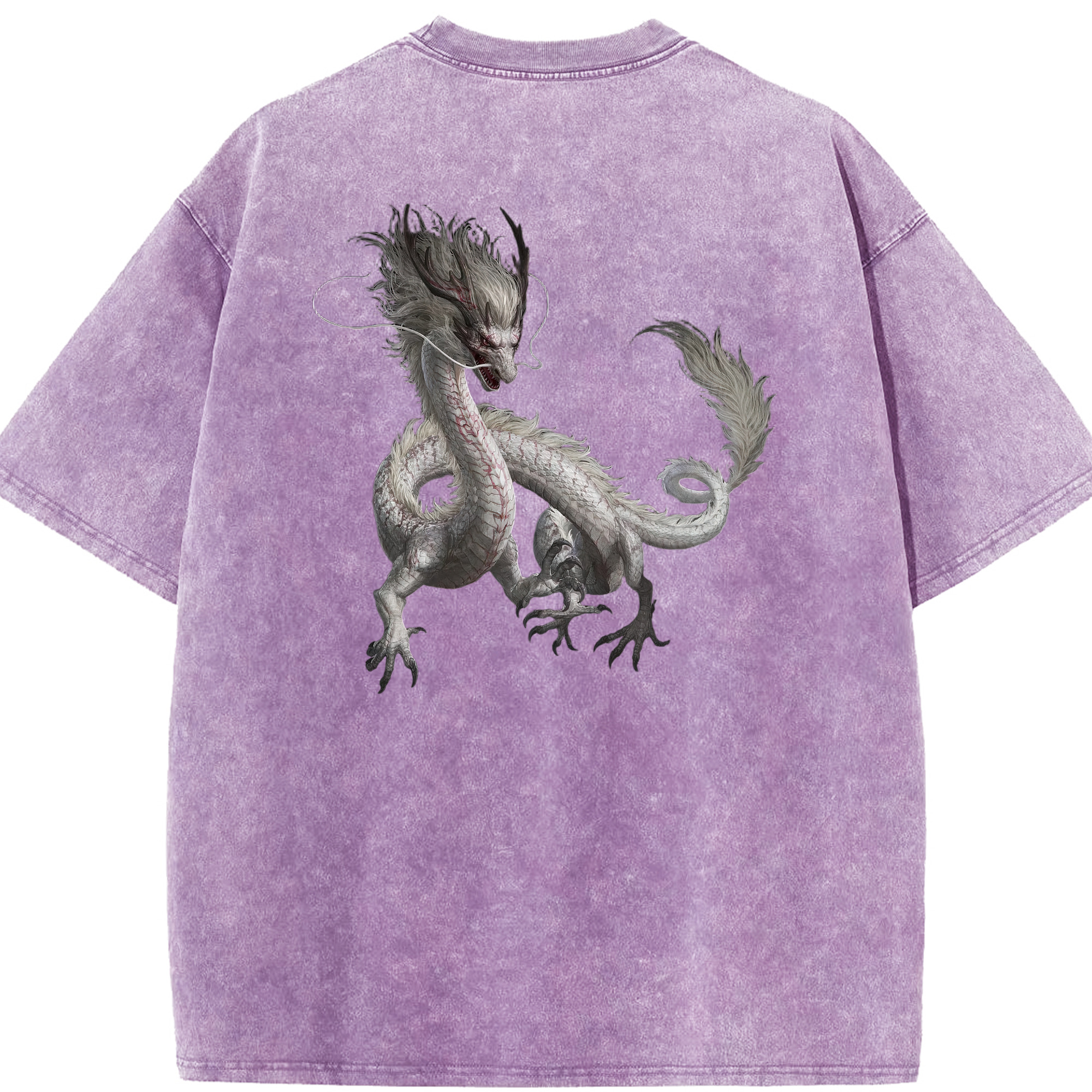 （画像用） Ne Zha 2 ナタ 魔童の大暴れ 綿100% ヴィンテージ風 半袖Tシャツ（背面プリント）