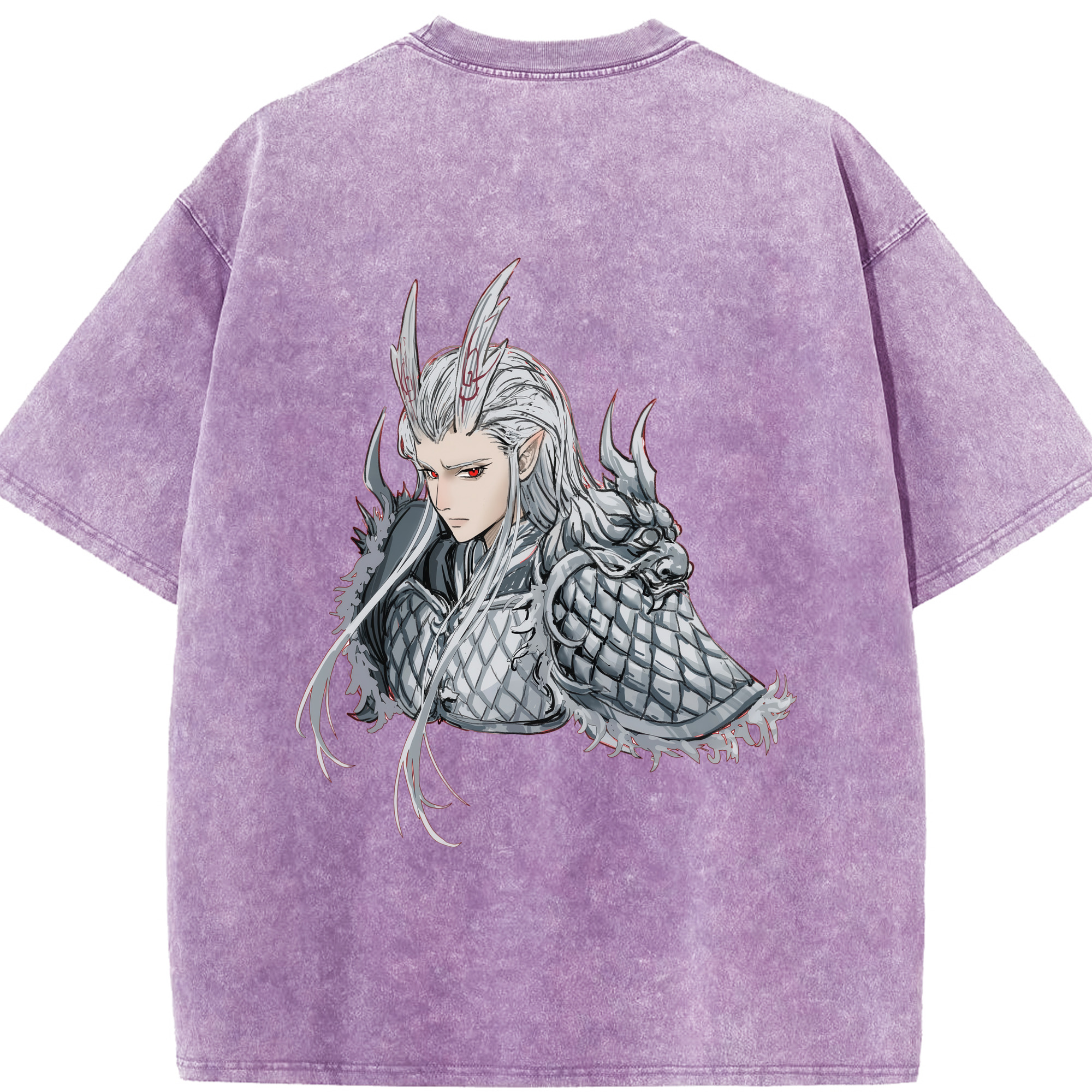（画像用） Ne Zha 2 ナタ 魔童の大暴れ 綿100% ヴィンテージ風 半袖Tシャツ（背面プリント）