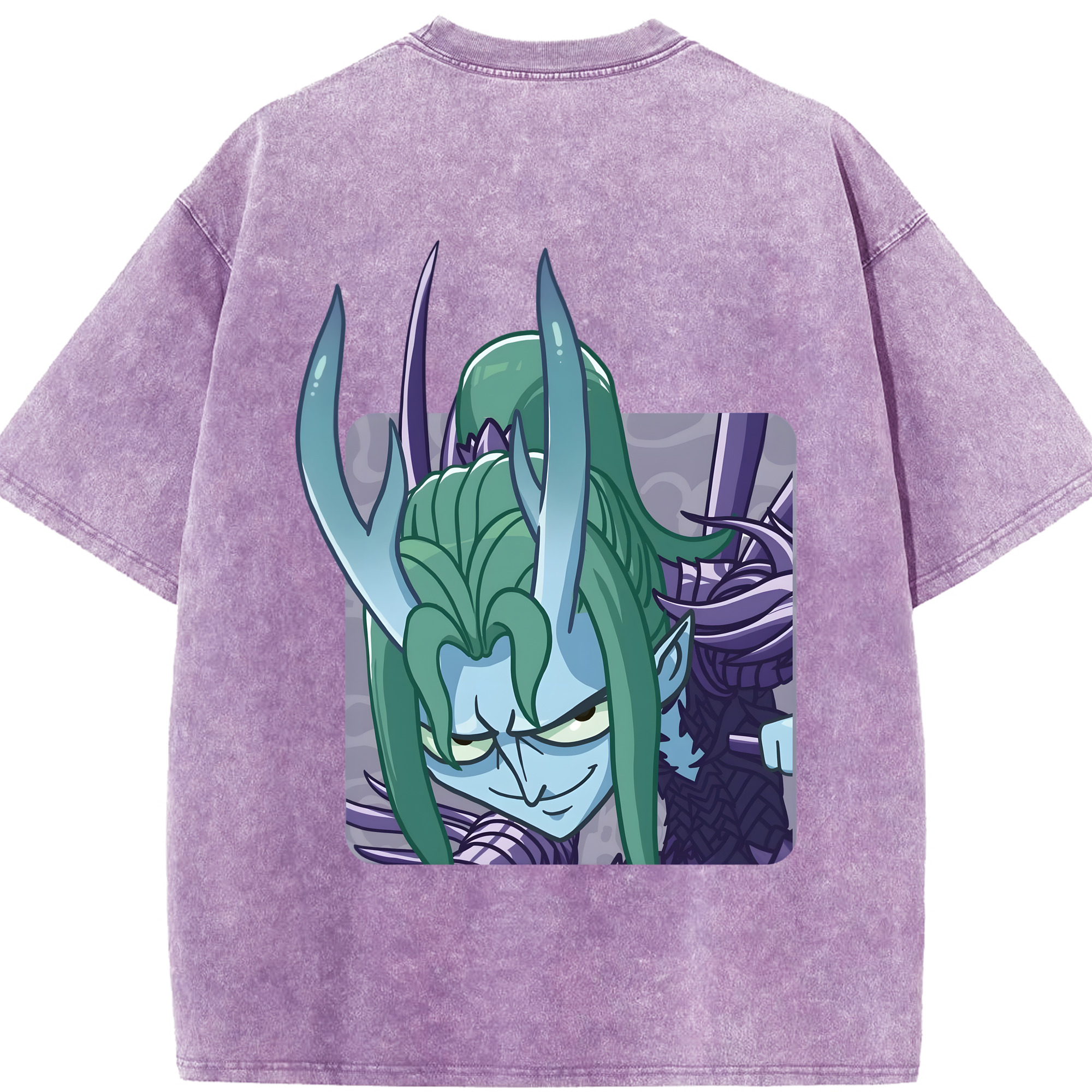 （画像用） Ne Zha 2 ナタ 魔童の大暴れ 綿100% ヴィンテージ風 半袖Tシャツ（背面プリント）