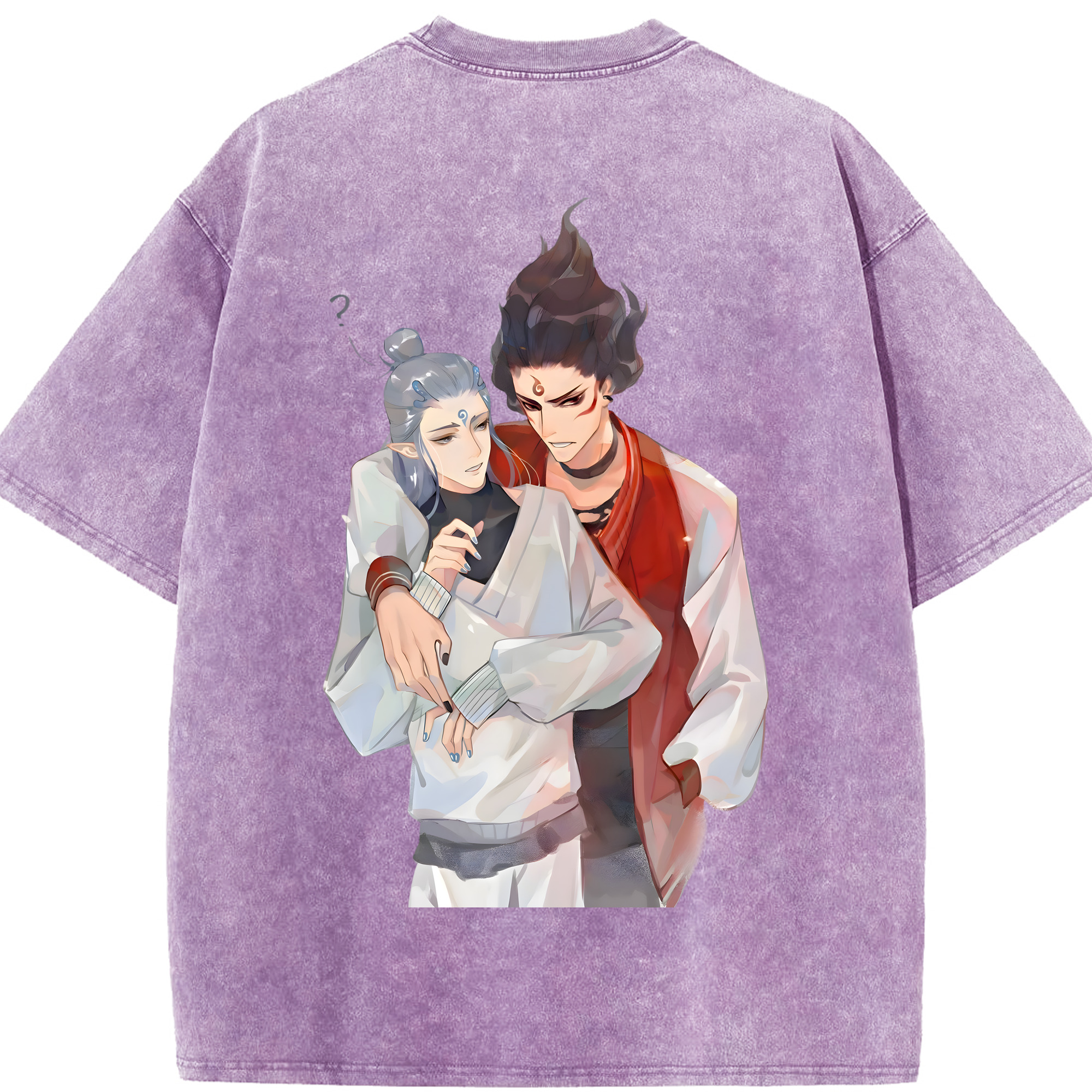（画像用） Ne Zha 2 ナタ 魔童の大暴れ 綿100% ヴィンテージ風 半袖Tシャツ（背面プリント）
