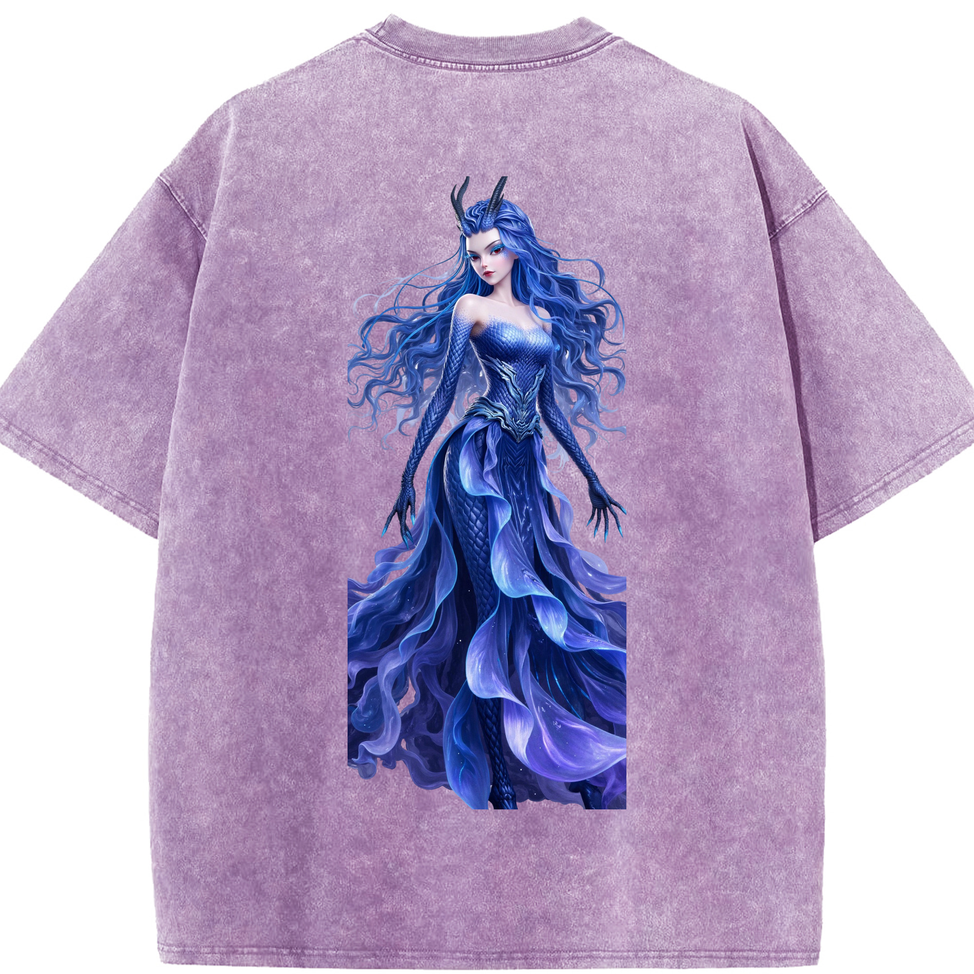 （画像用） Ne Zha 2 ナタ 魔童の大暴れ 綿100% ヴィンテージ風 半袖Tシャツ（背面プリント）