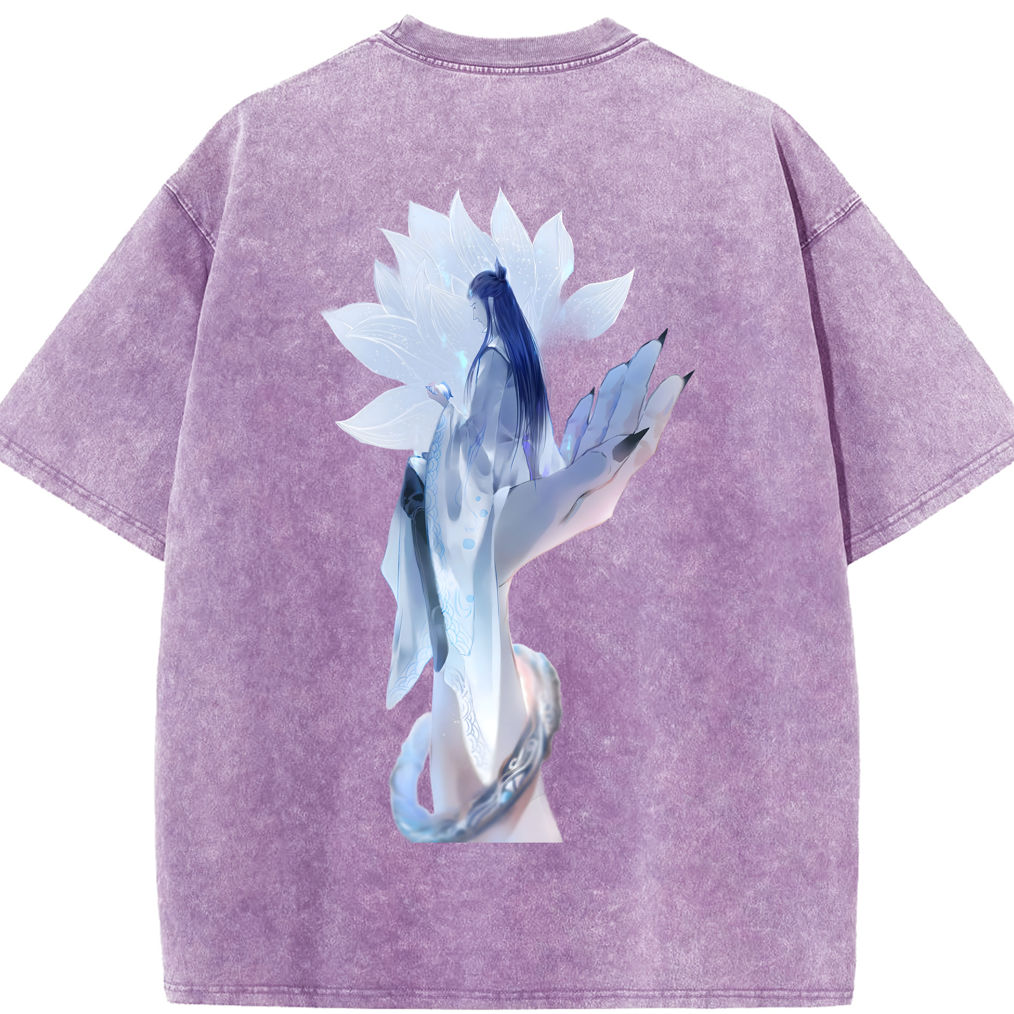 （画像用） Ne Zha 2 ナタ 魔童の大暴れ 綿100% ヴィンテージ風 半袖Tシャツ（背面プリント）