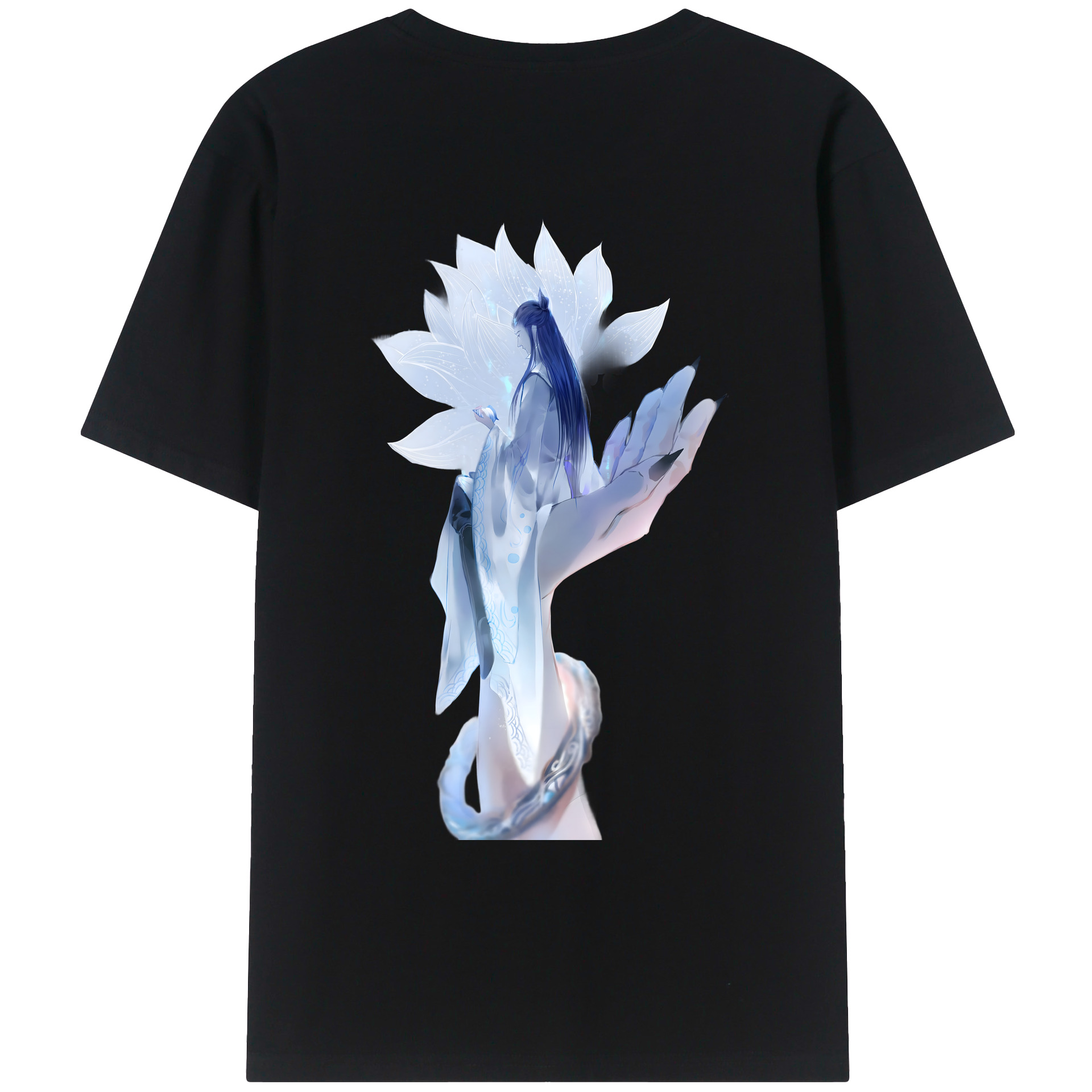 （画像用） Ne Zha 2 ナタ 魔童の大暴れ 綿100％ メンズ半袖Tシャツ（バックプリント） 通気性