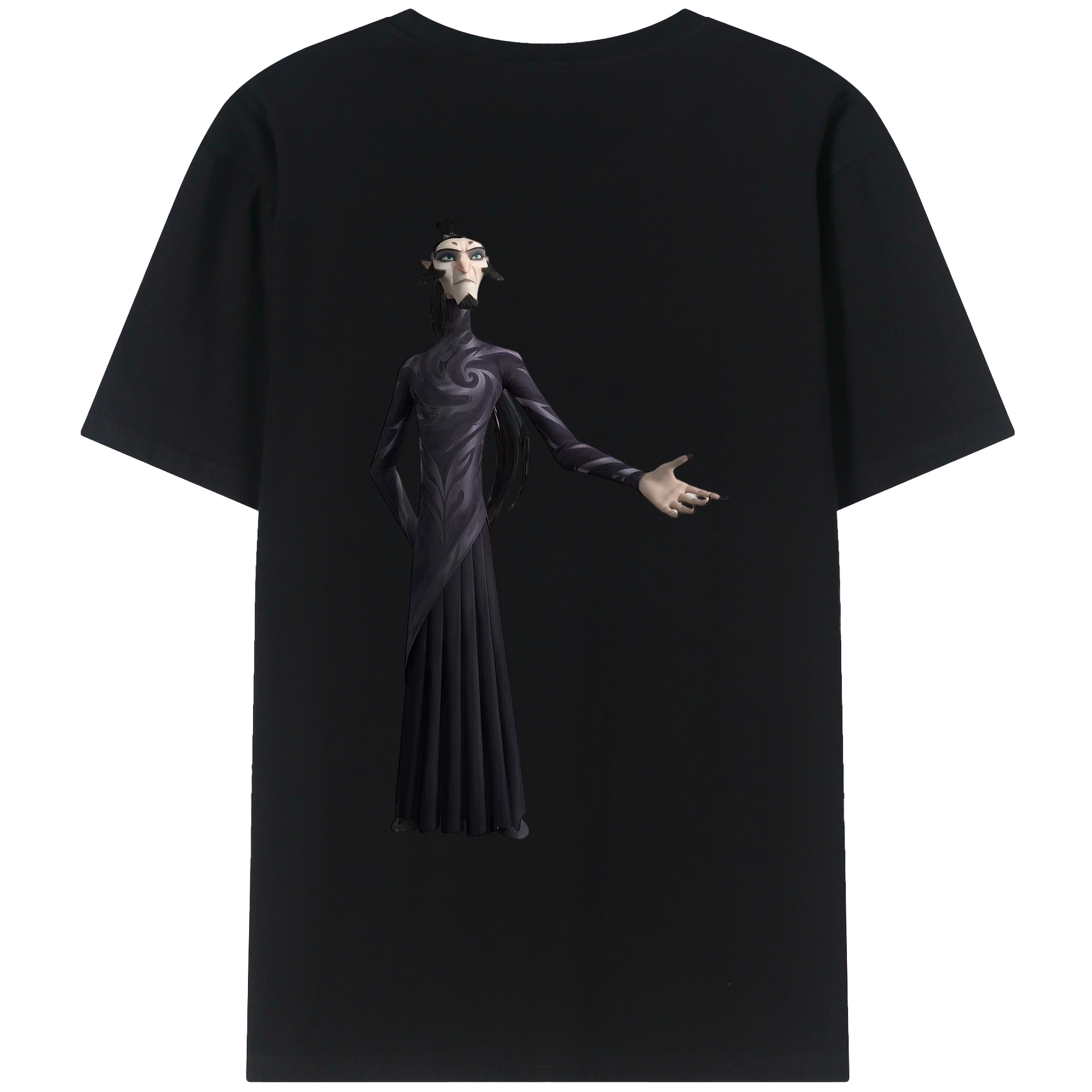 （画像用） Ne Zha 2 ナタ 魔童の大暴れ 綿100％ メンズ半袖Tシャツ（バックプリント） 通気性