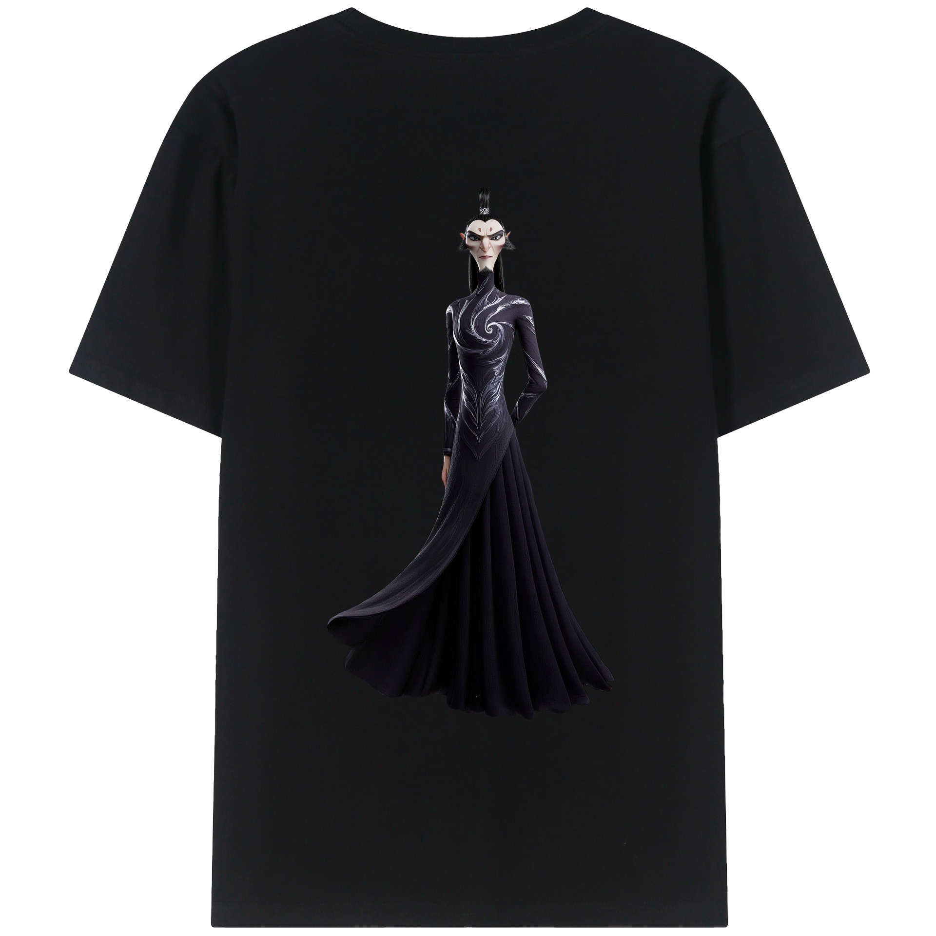 （画像用） Ne Zha 2 ナタ 魔童の大暴れ 綿100％ メンズ半袖Tシャツ（バックプリント） 通気性