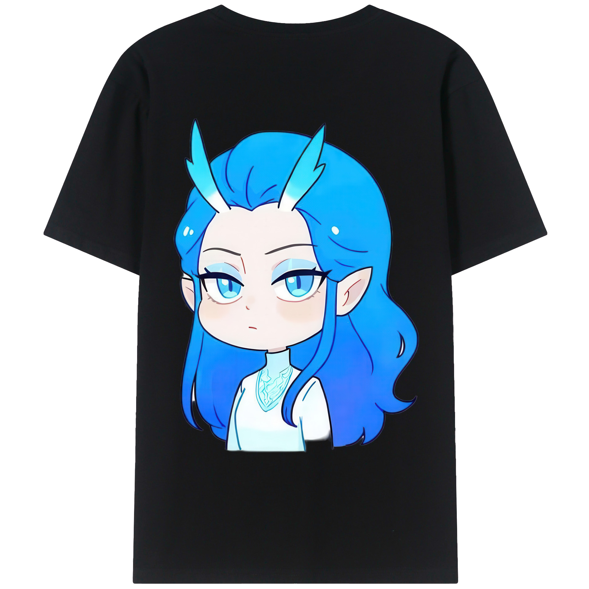 （画像用） Ne Zha 2 ナタ 魔童の大暴れ 綿100％ メンズ半袖Tシャツ（バックプリント） 通気性