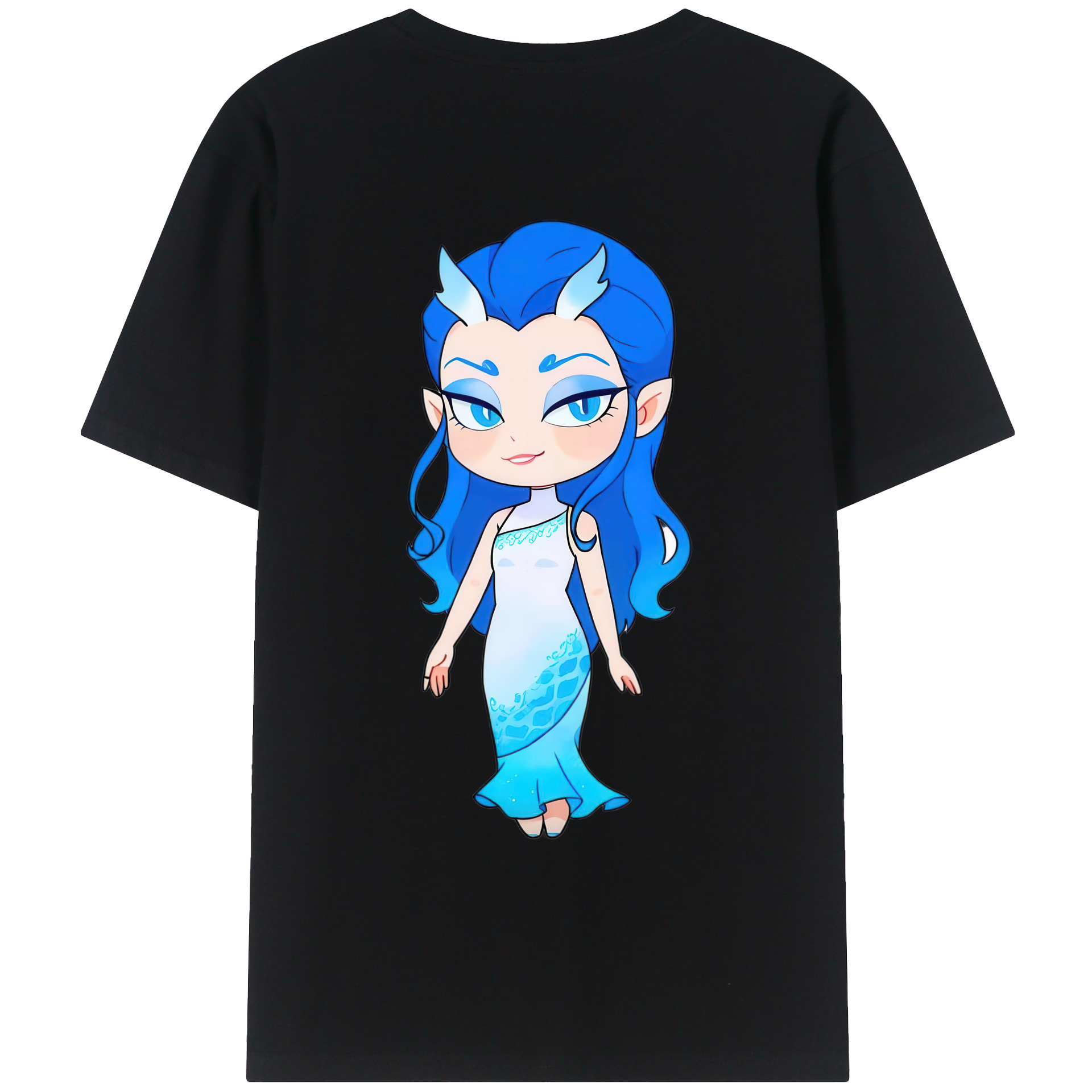 （画像用） Ne Zha 2 ナタ 魔童の大暴れ 綿100％ メンズ半袖Tシャツ（バックプリント） 通気性