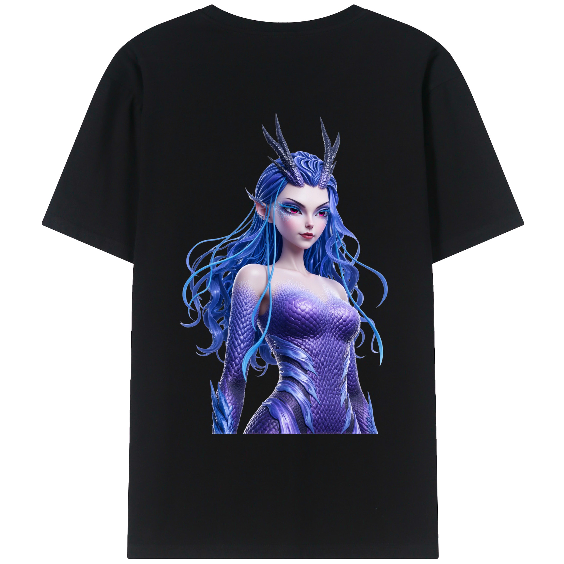 （画像用） Ne Zha 2 ナタ 魔童の大暴れ 綿100％ メンズ半袖Tシャツ（バックプリント） 通気性