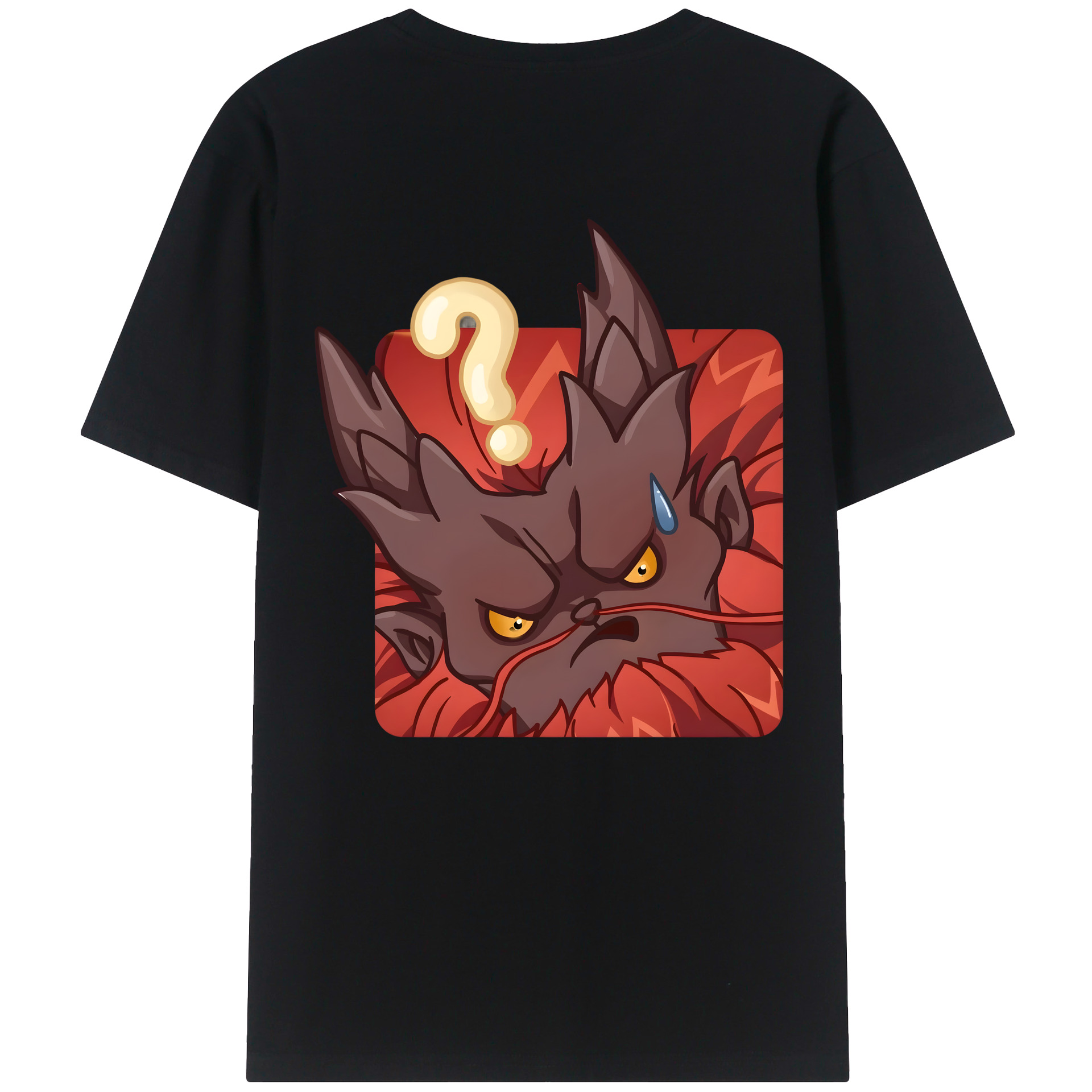 （画像用） Ne Zha 2 ナタ 魔童の大暴れ 綿100％ メンズ半袖Tシャツ（バックプリント） 通気性