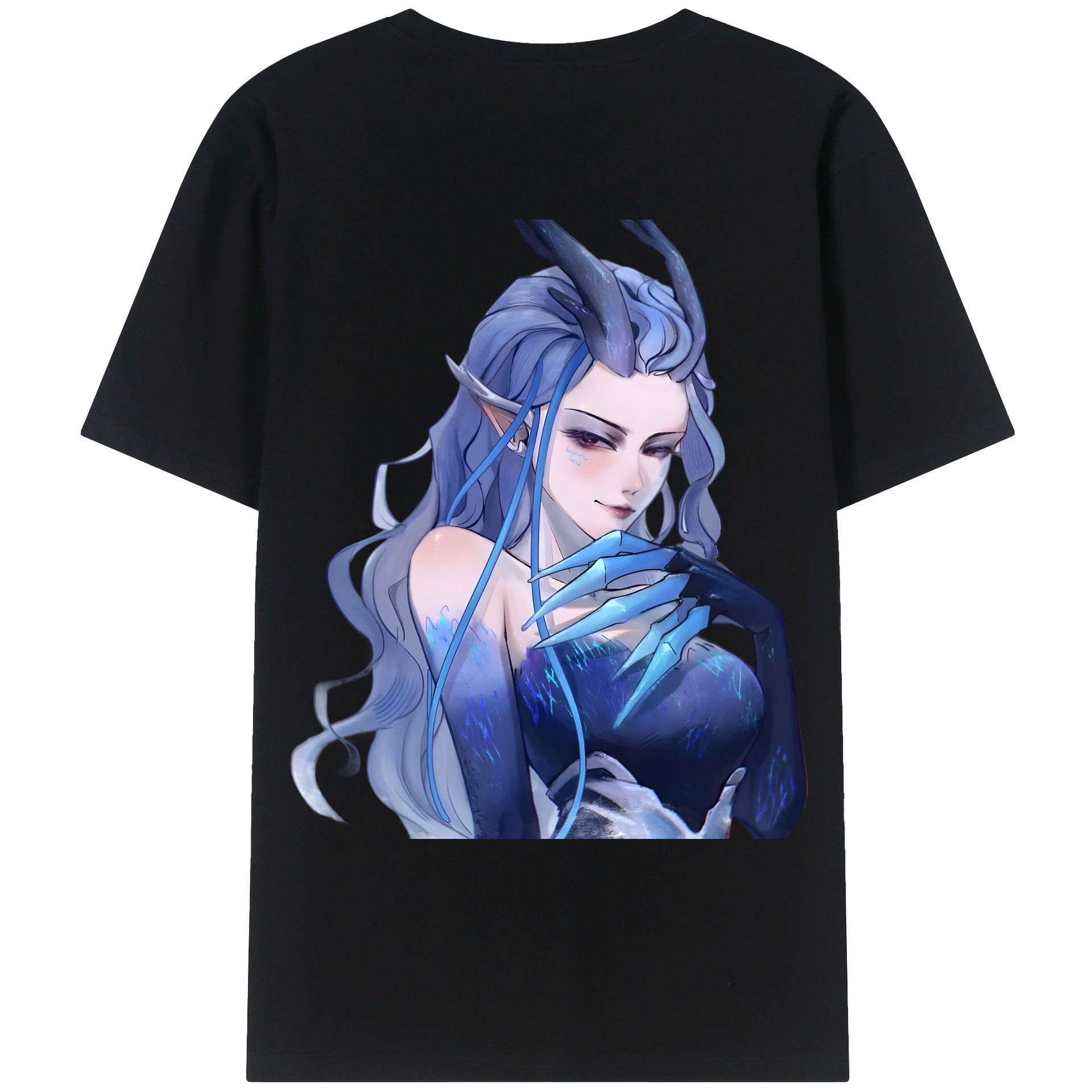 （画像用） Ne Zha 2 ナタ 魔童の大暴れ 綿100％ メンズ半袖Tシャツ（バックプリント） 通気性