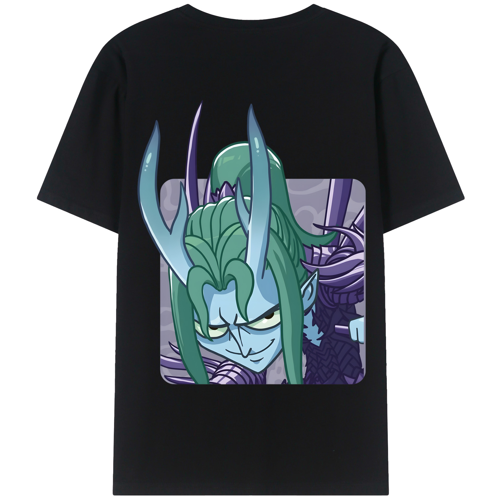 （画像用） Ne Zha 2 ナタ 魔童の大暴れ 綿100％ メンズ半袖Tシャツ（バックプリント） 通気性