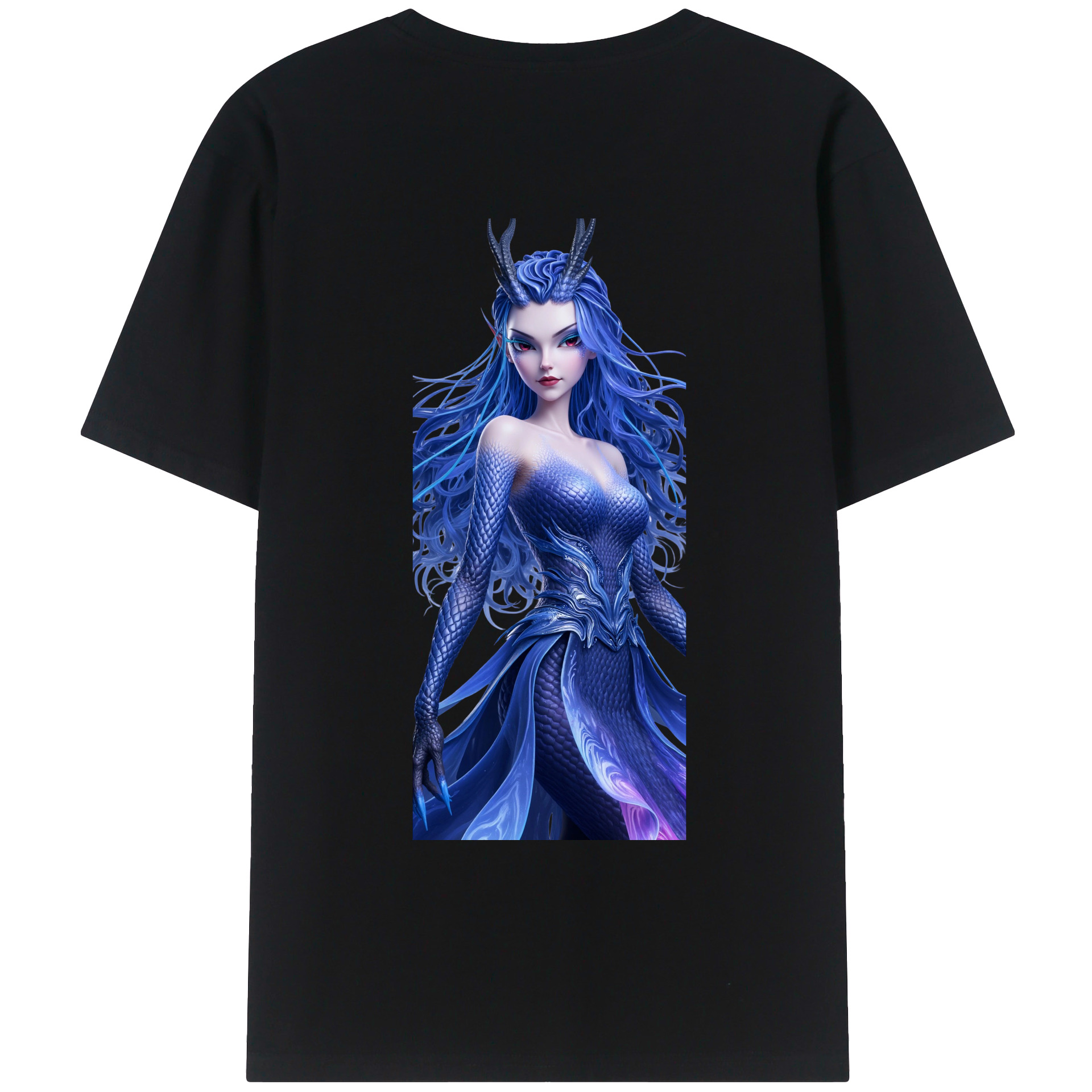 （画像用） Ne Zha 2 ナタ 魔童の大暴れ 綿100％ メンズ半袖Tシャツ（バックプリント） 通気性