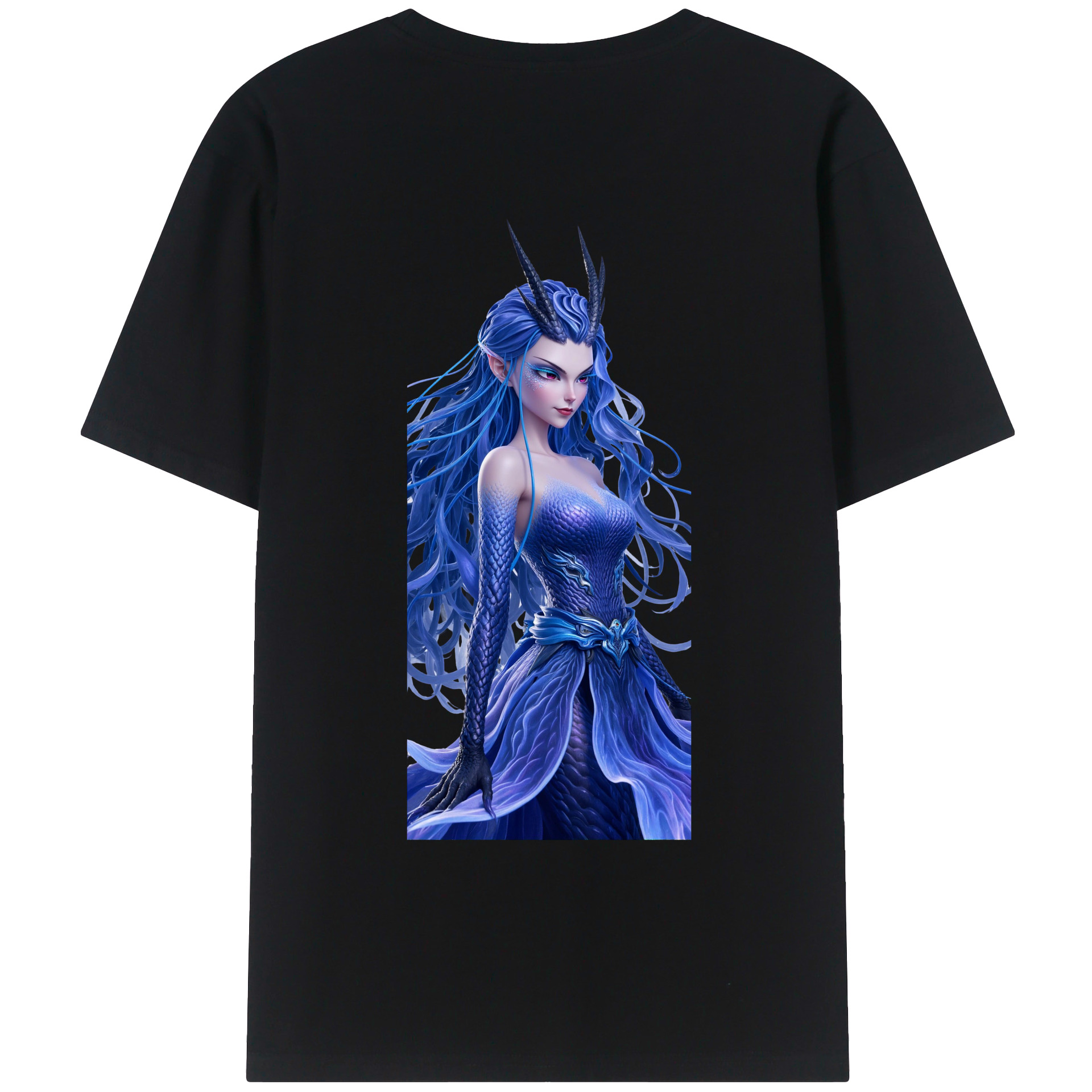 （画像用） Ne Zha 2 ナタ 魔童の大暴れ 綿100％ メンズ半袖Tシャツ（バックプリント） 通気性