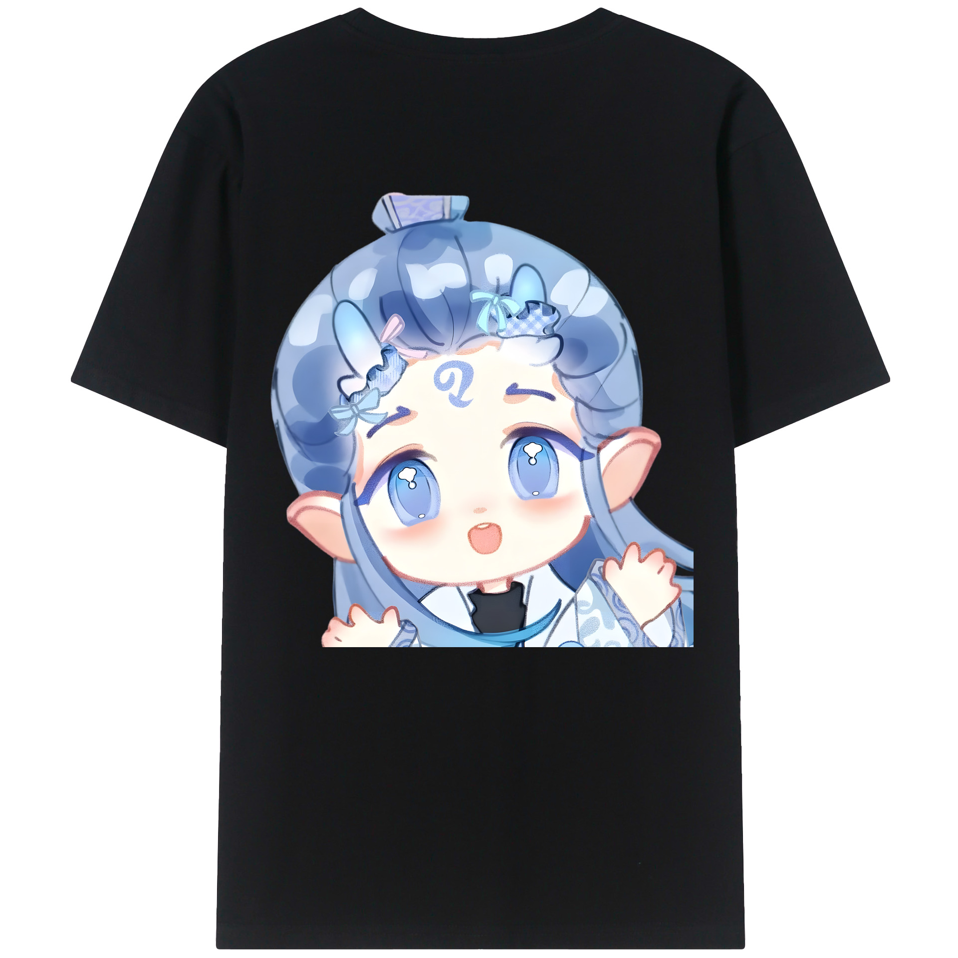 （画像用） Ne Zha 2 ナタ 魔童の大暴れ 綿100％ メンズ半袖Tシャツ（バックプリント） 通気性