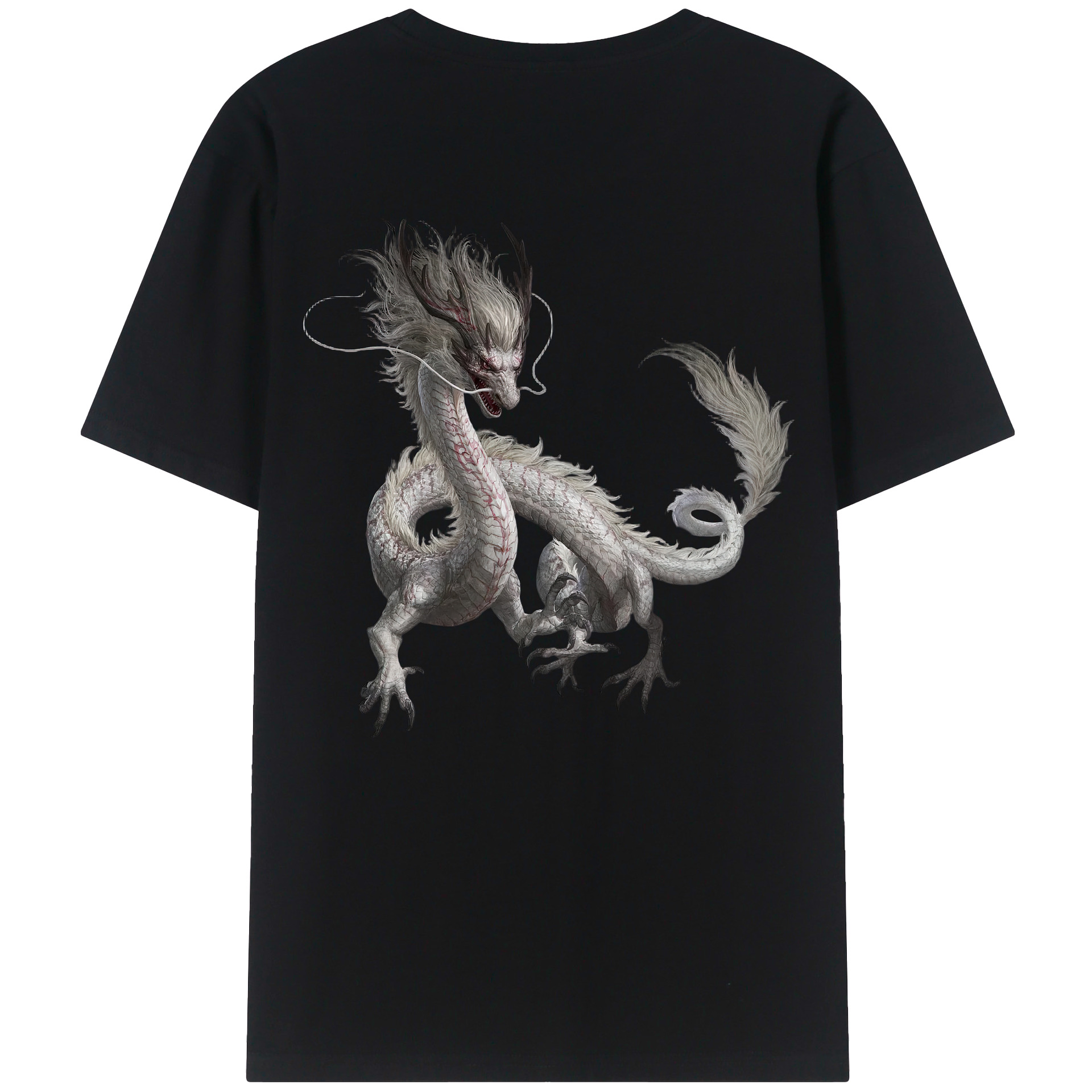 （画像用） Ne Zha 2 ナタ 魔童の大暴れ 綿100％ メンズ半袖Tシャツ（バックプリント） 通気性