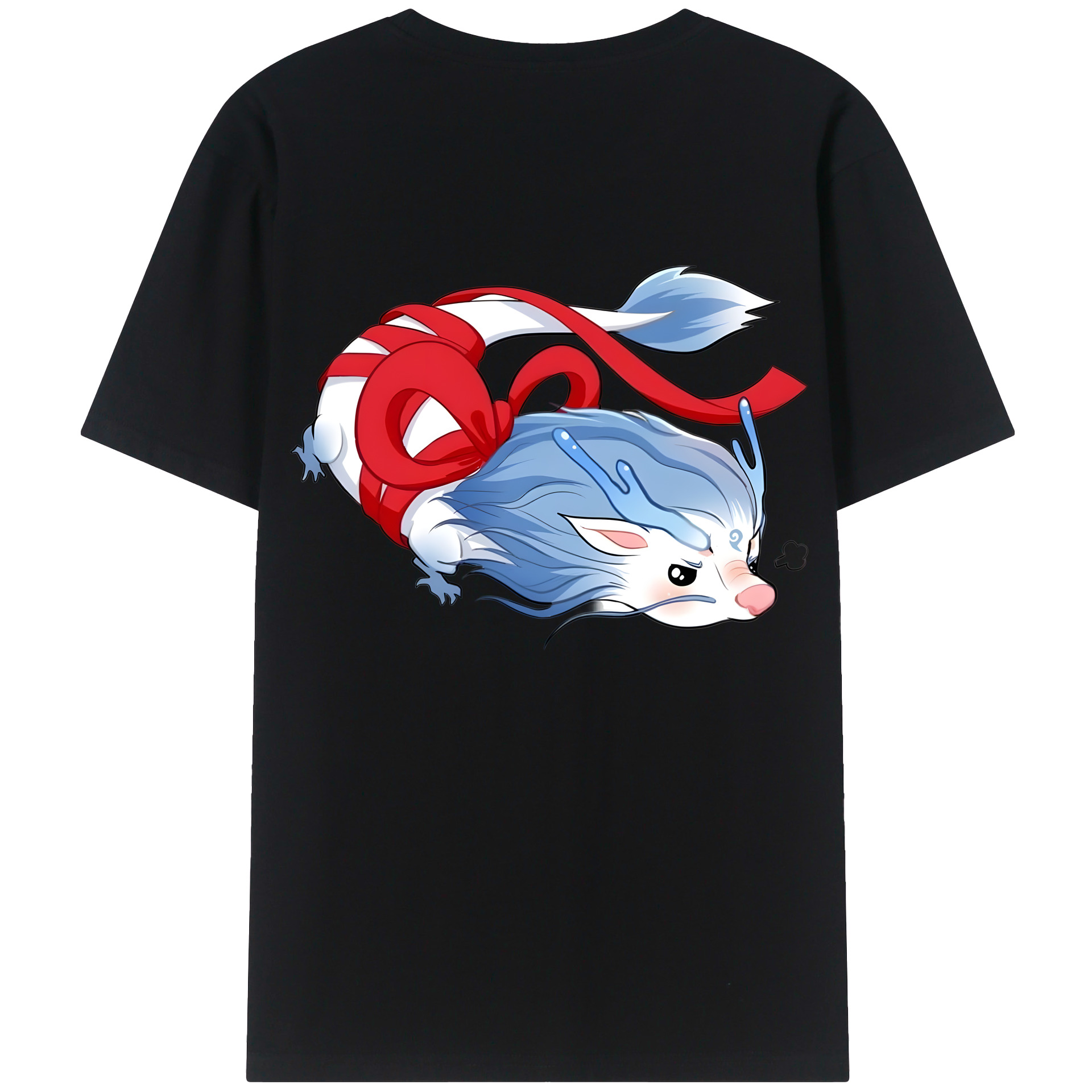 （画像用） Ne Zha 2 ナタ 魔童の大暴れ 綿100％ メンズ半袖Tシャツ（バックプリント） 通気性