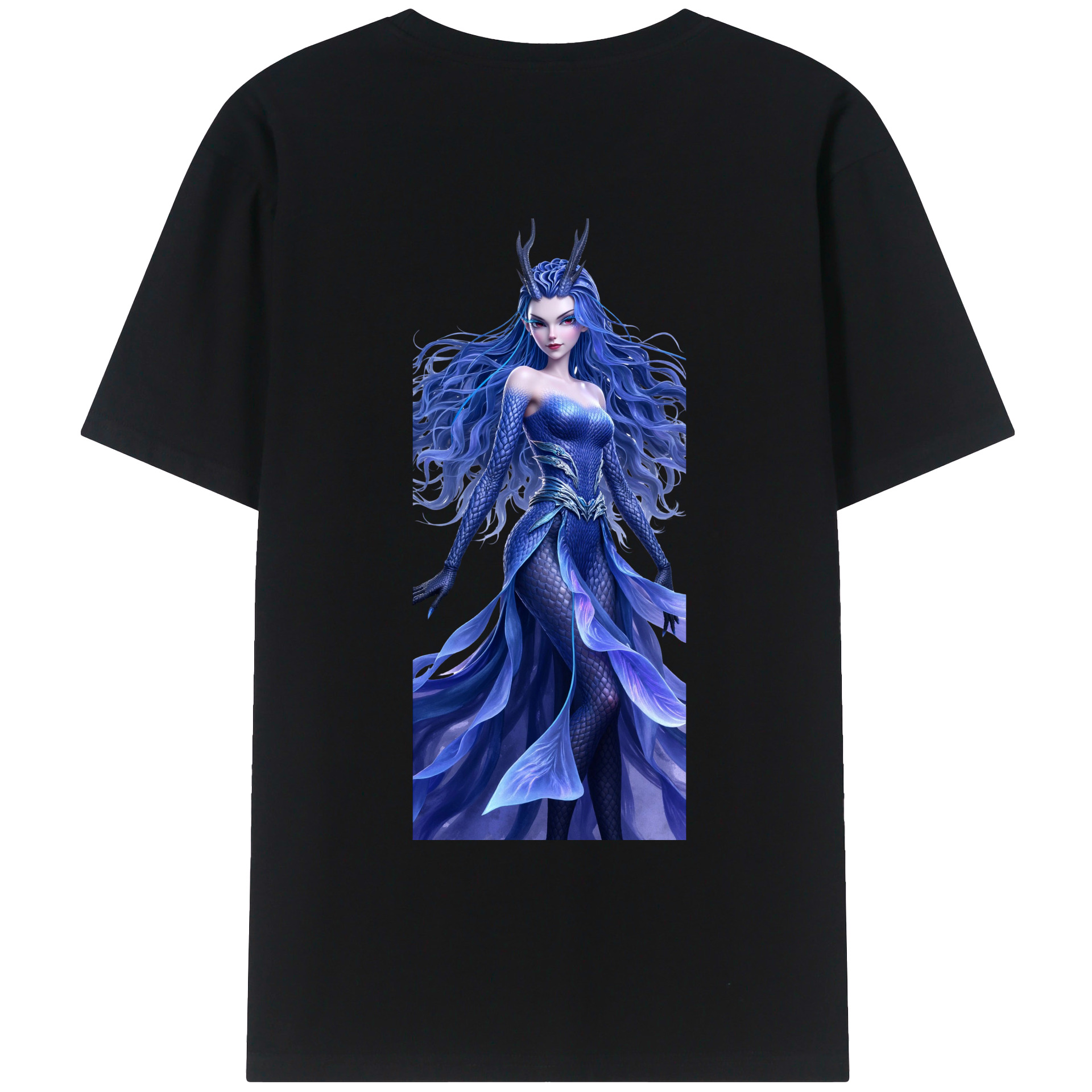 （画像用） Ne Zha 2 ナタ 魔童の大暴れ 綿100％ メンズ半袖Tシャツ（バックプリント） 通気性
