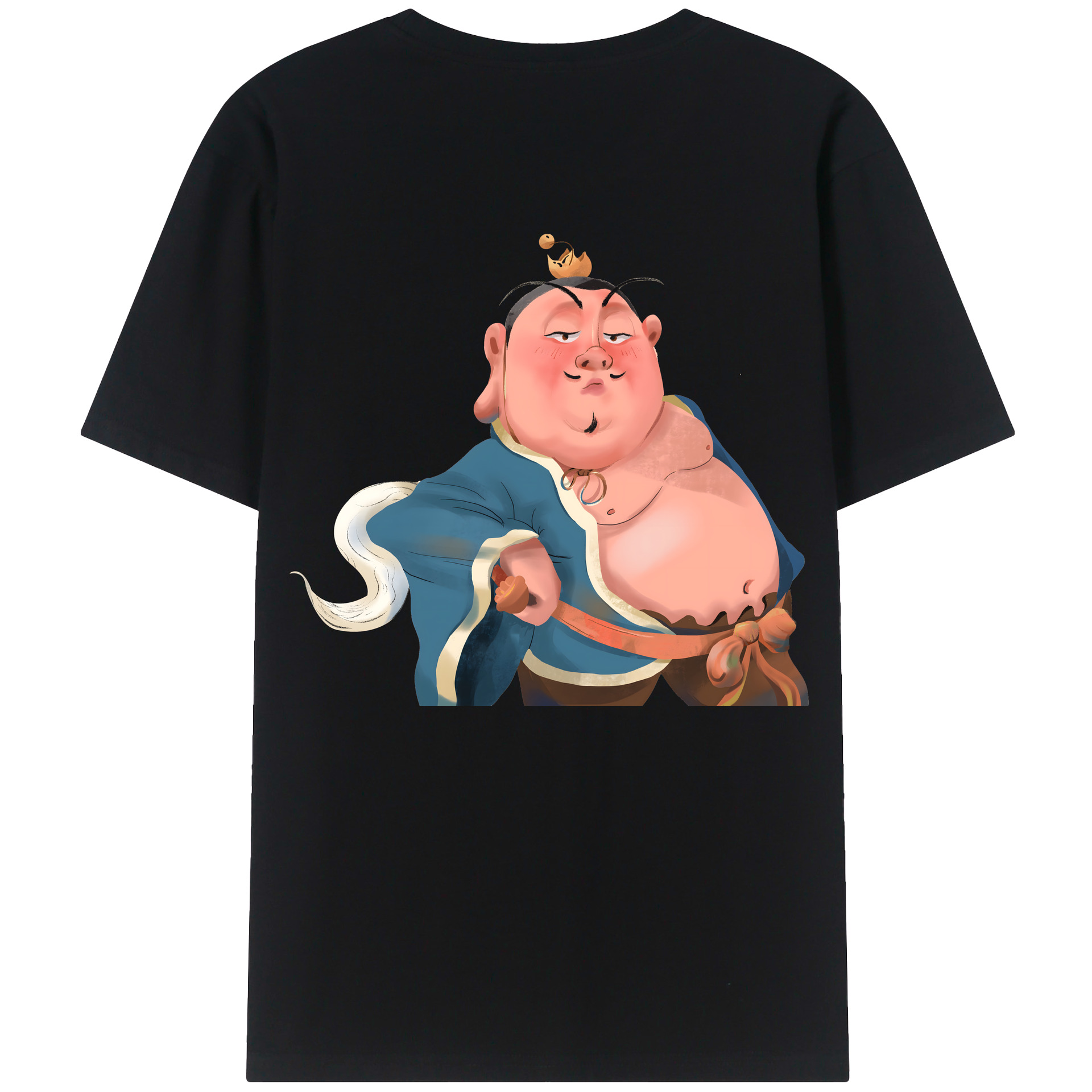 （画像用） Ne Zha 2 ナタ 魔童の大暴れ 綿100％ メンズ半袖Tシャツ（バックプリント） 通気性