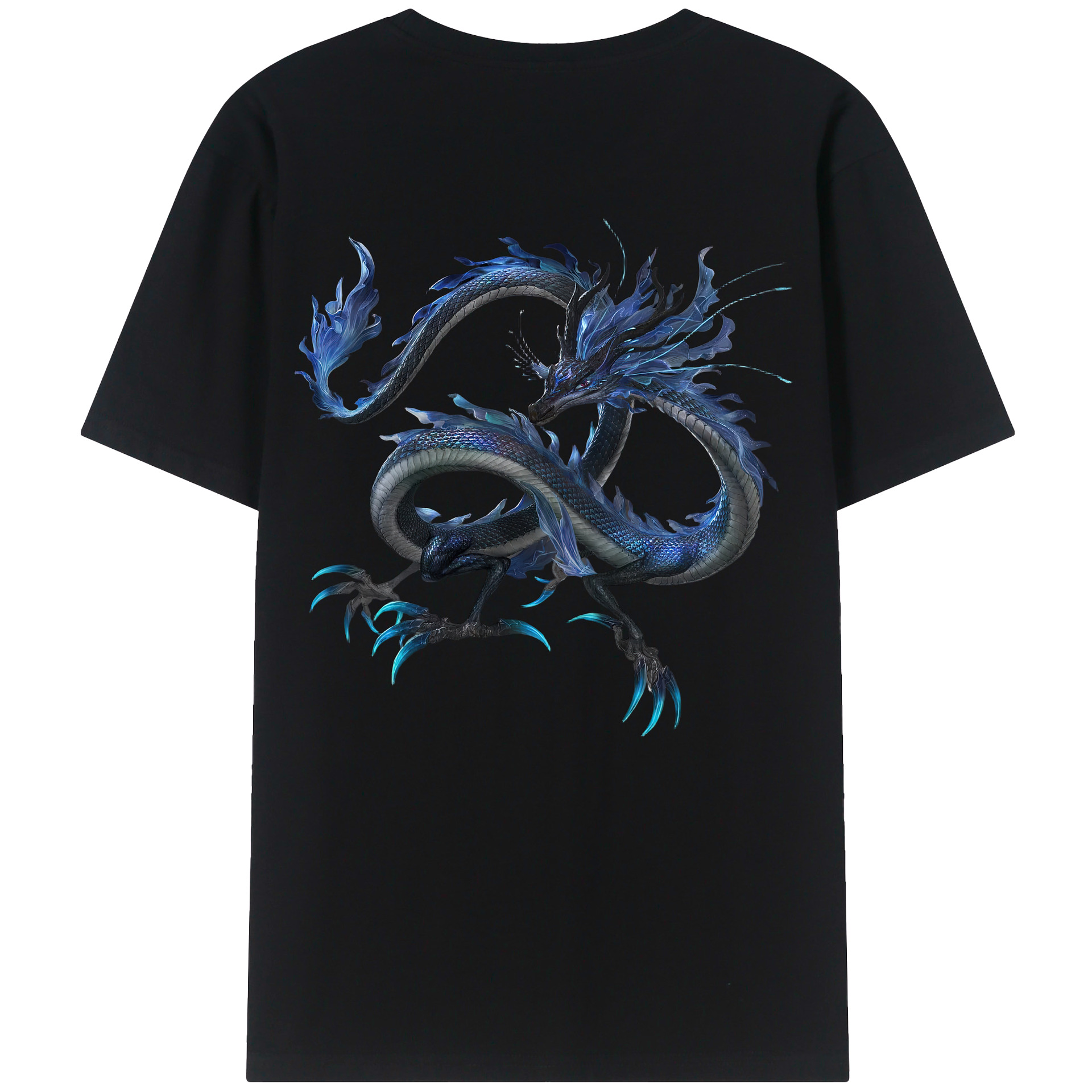 （画像用） Ne Zha 2 ナタ 魔童の大暴れ 綿100％ メンズ半袖Tシャツ（バックプリント） 通気性