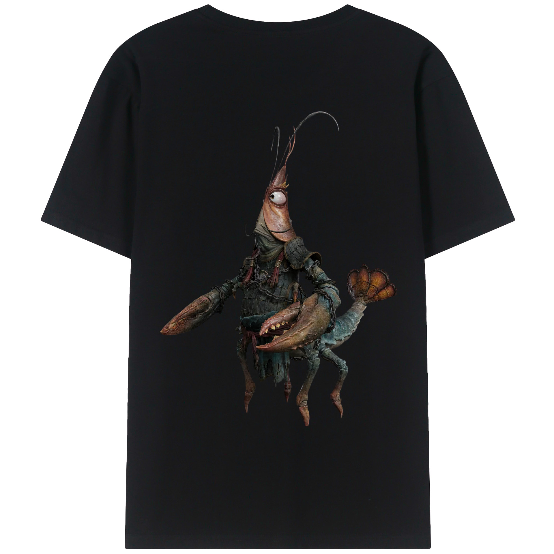 （画像用） Ne Zha 2 ナタ 魔童の大暴れ 綿100％ メンズ半袖Tシャツ（バックプリント） 通気性