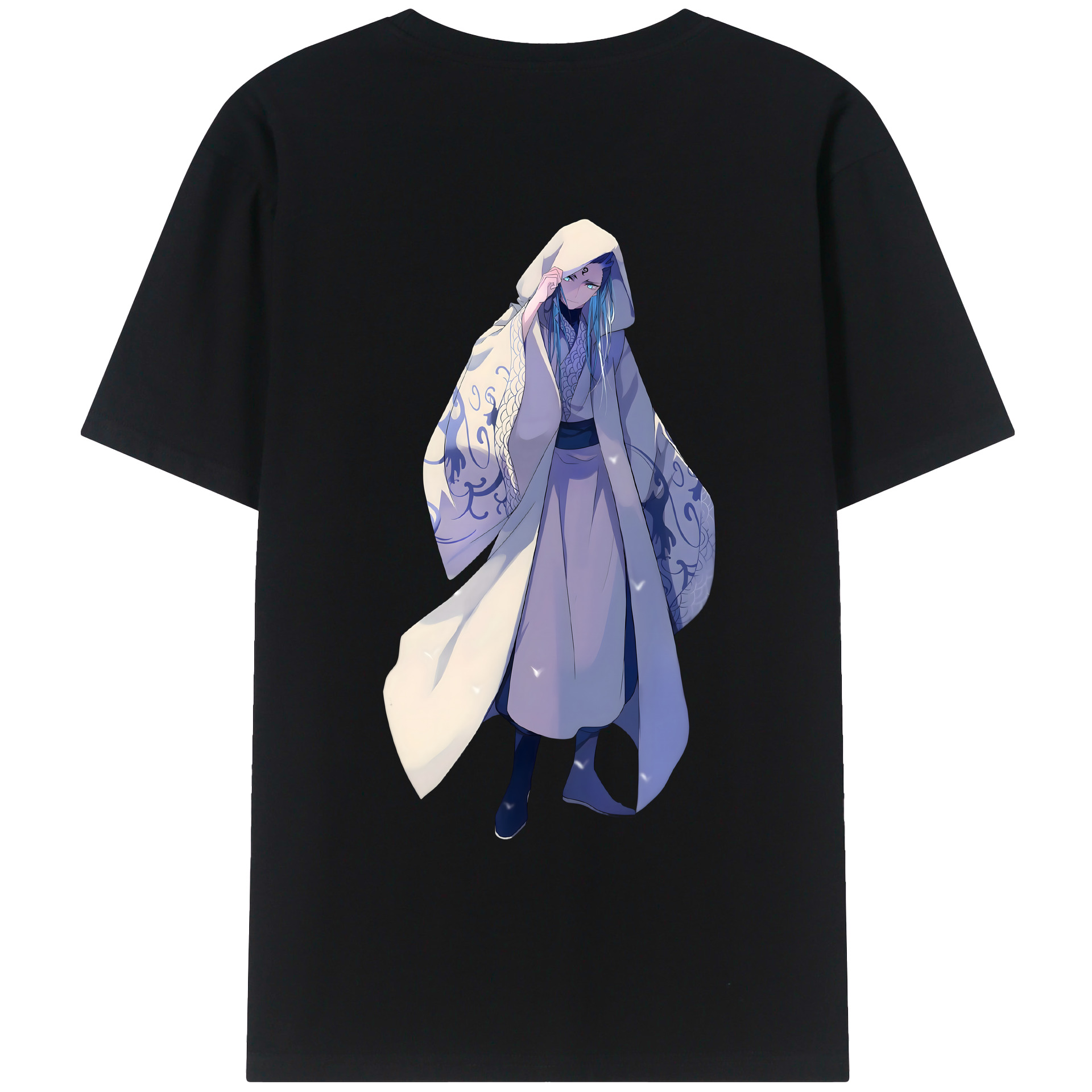 （画像用） Ne Zha 2 ナタ 魔童の大暴れ 綿100％ メンズ半袖Tシャツ（バックプリント） 通気性