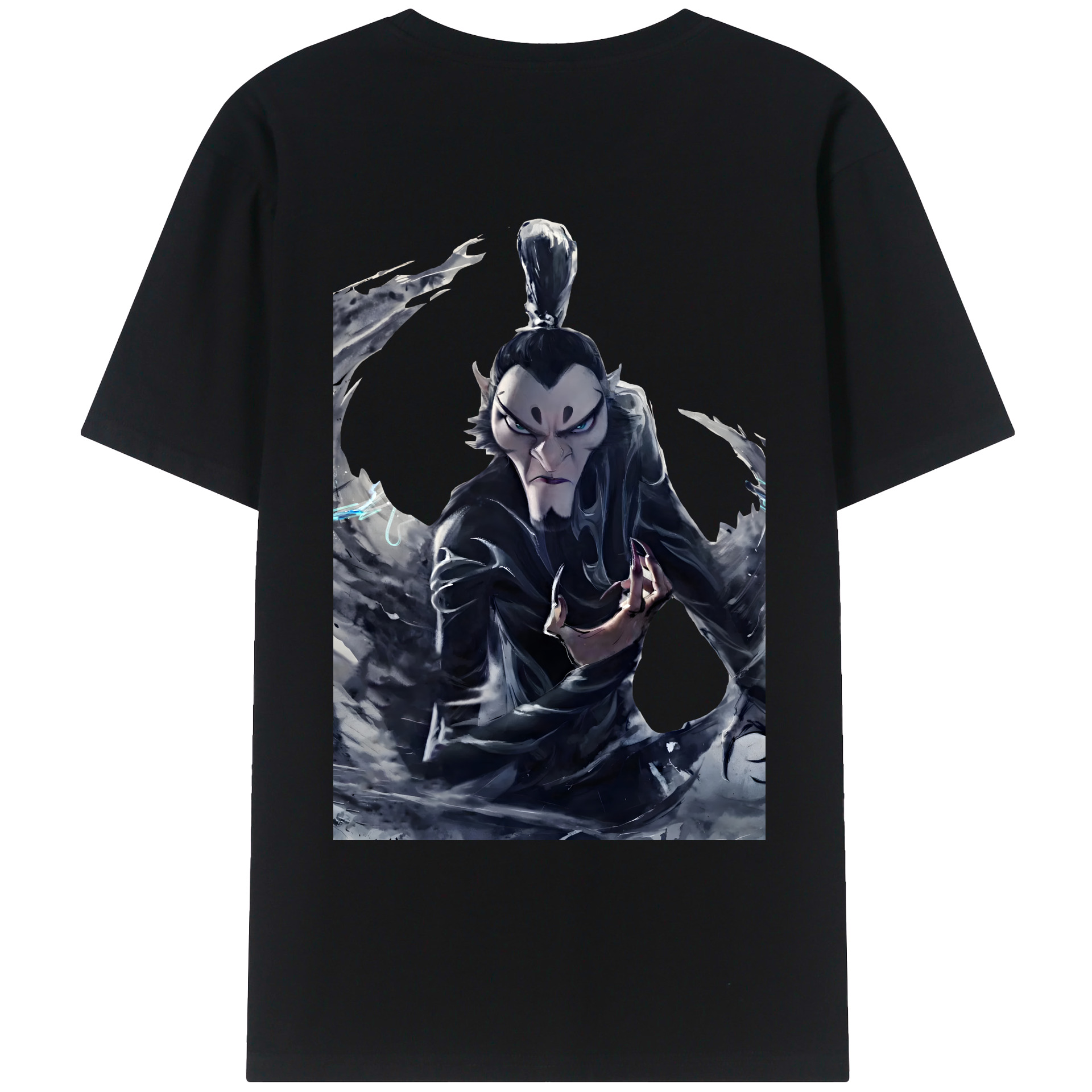 （画像用） Ne Zha 2 ナタ 魔童の大暴れ 綿100％ メンズ半袖Tシャツ（バックプリント） 通気性