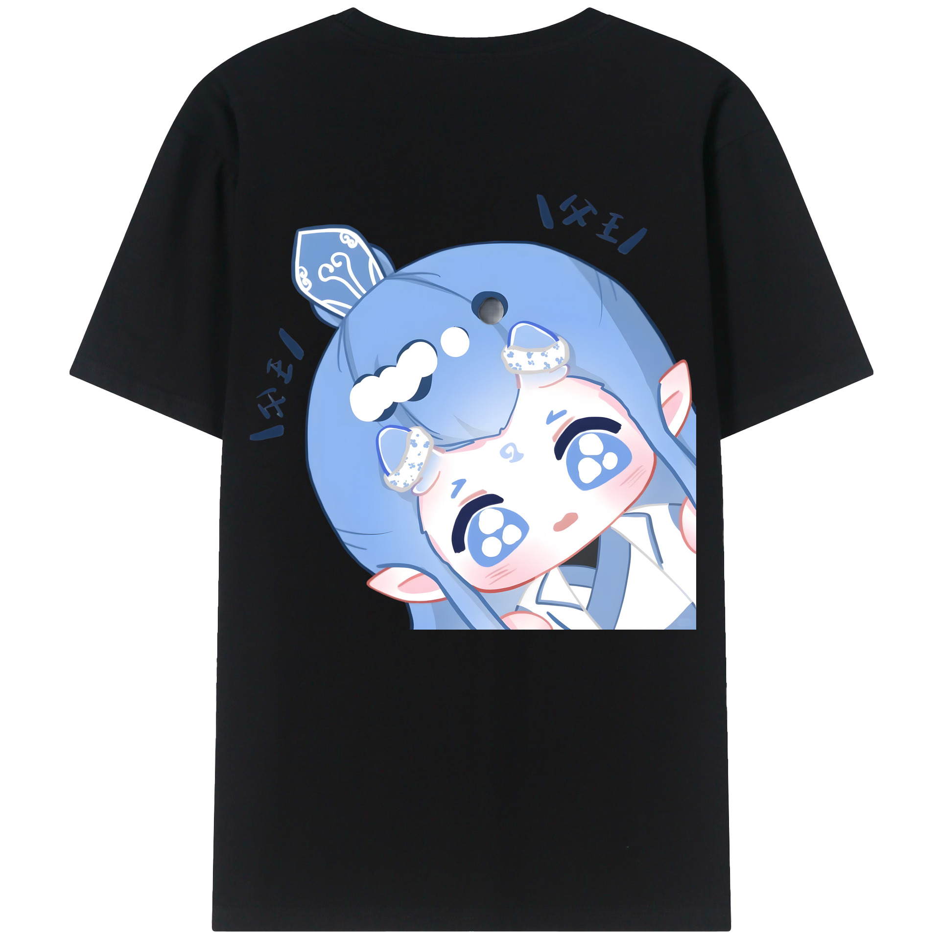 （画像用） Ne Zha 2 ナタ 魔童の大暴れ 綿100％ メンズ半袖Tシャツ（バックプリント） 通気性
